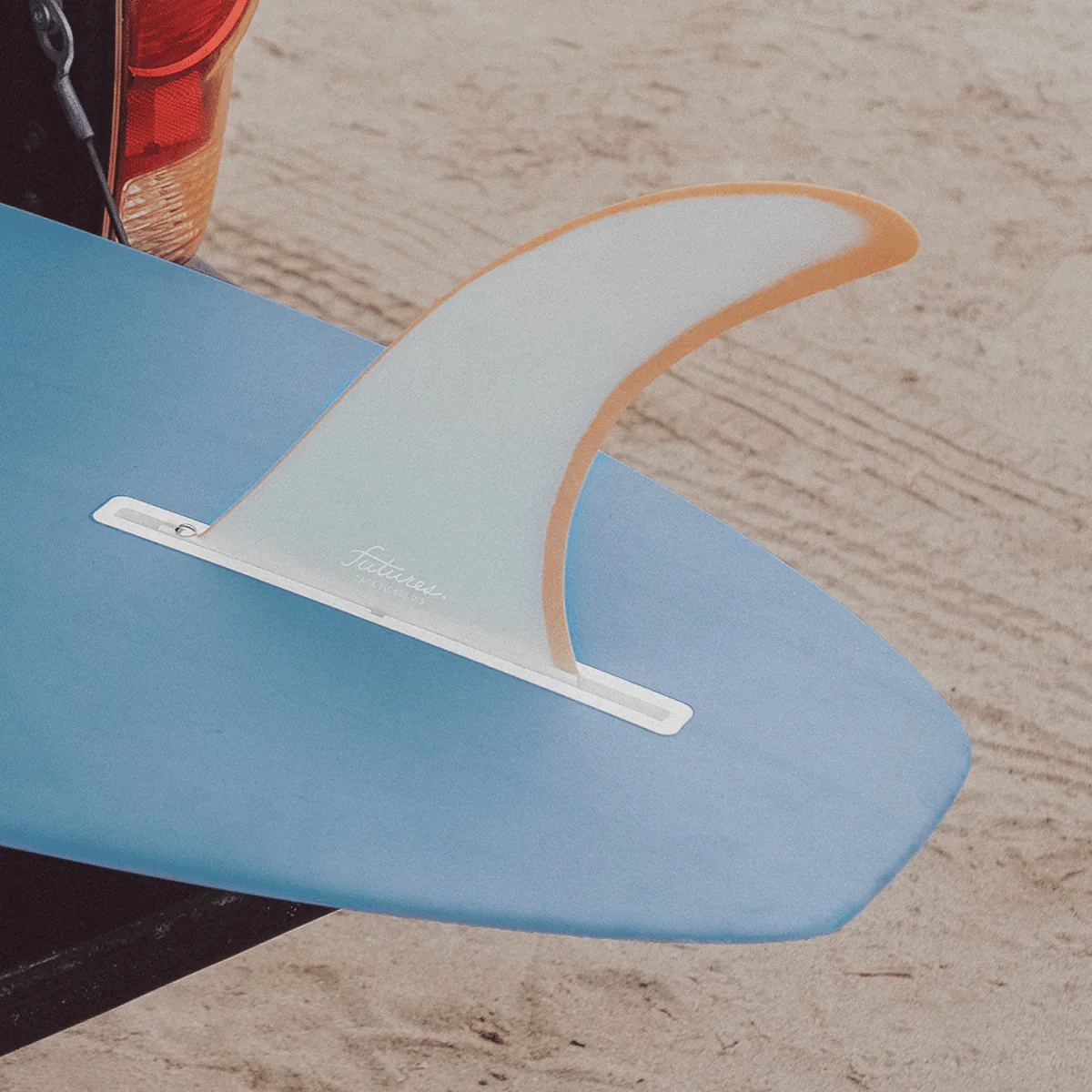 Futures Zack Flores Fiberglass Surf Fins Orange/Cream 9.5" - Image 2