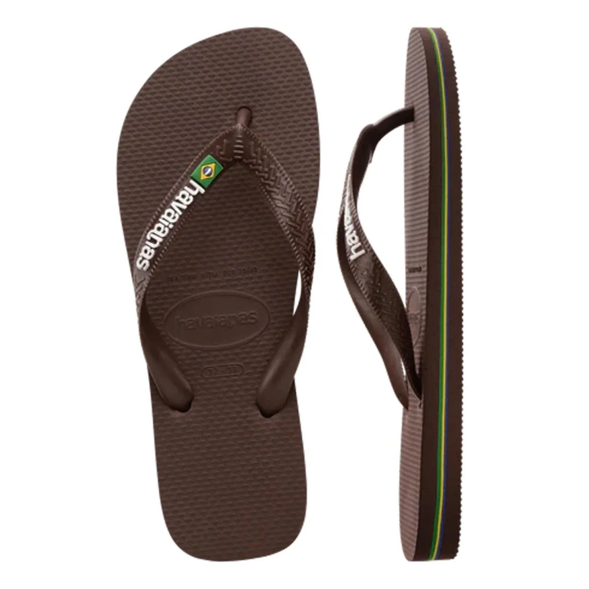 Havaianas Brazil Logo Sandal Dark Brown/White - Image 4