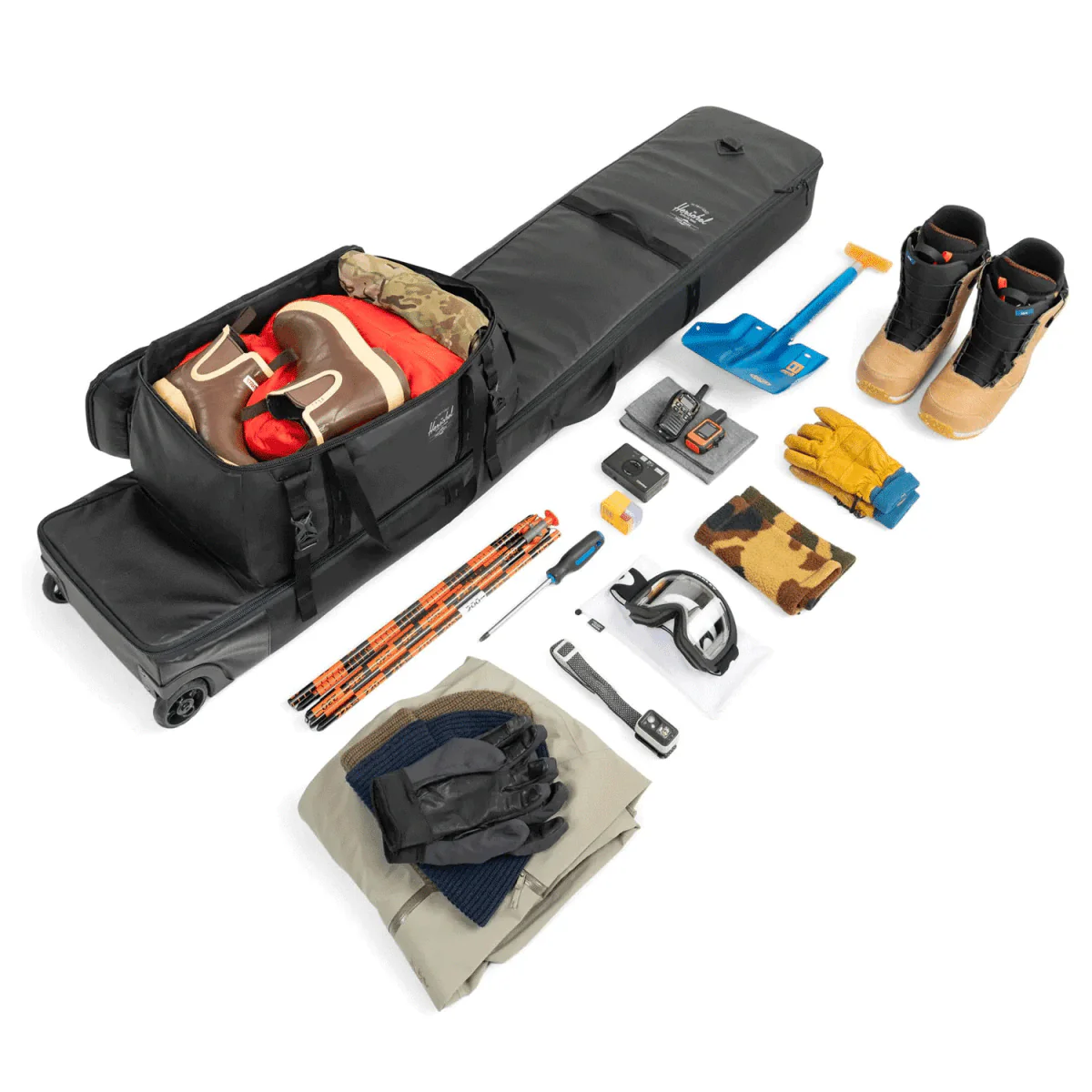 Herschel Snow Roller Bag Black - Image 3