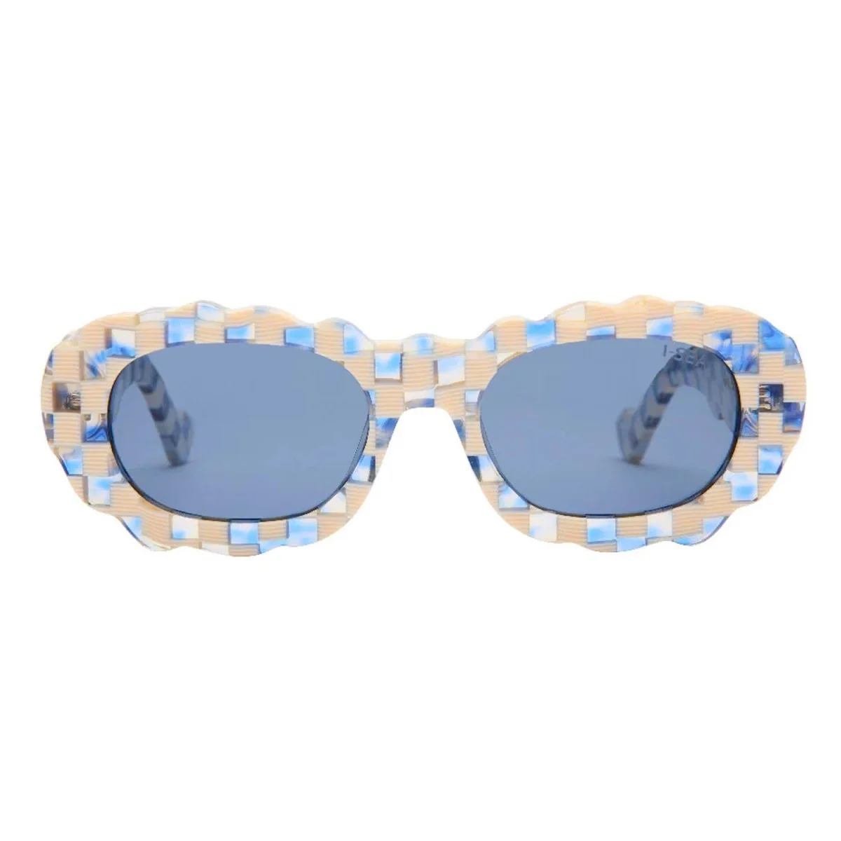 I-SEA Cloud 9 Sunglasses Check/Navy Polarized - Image 2