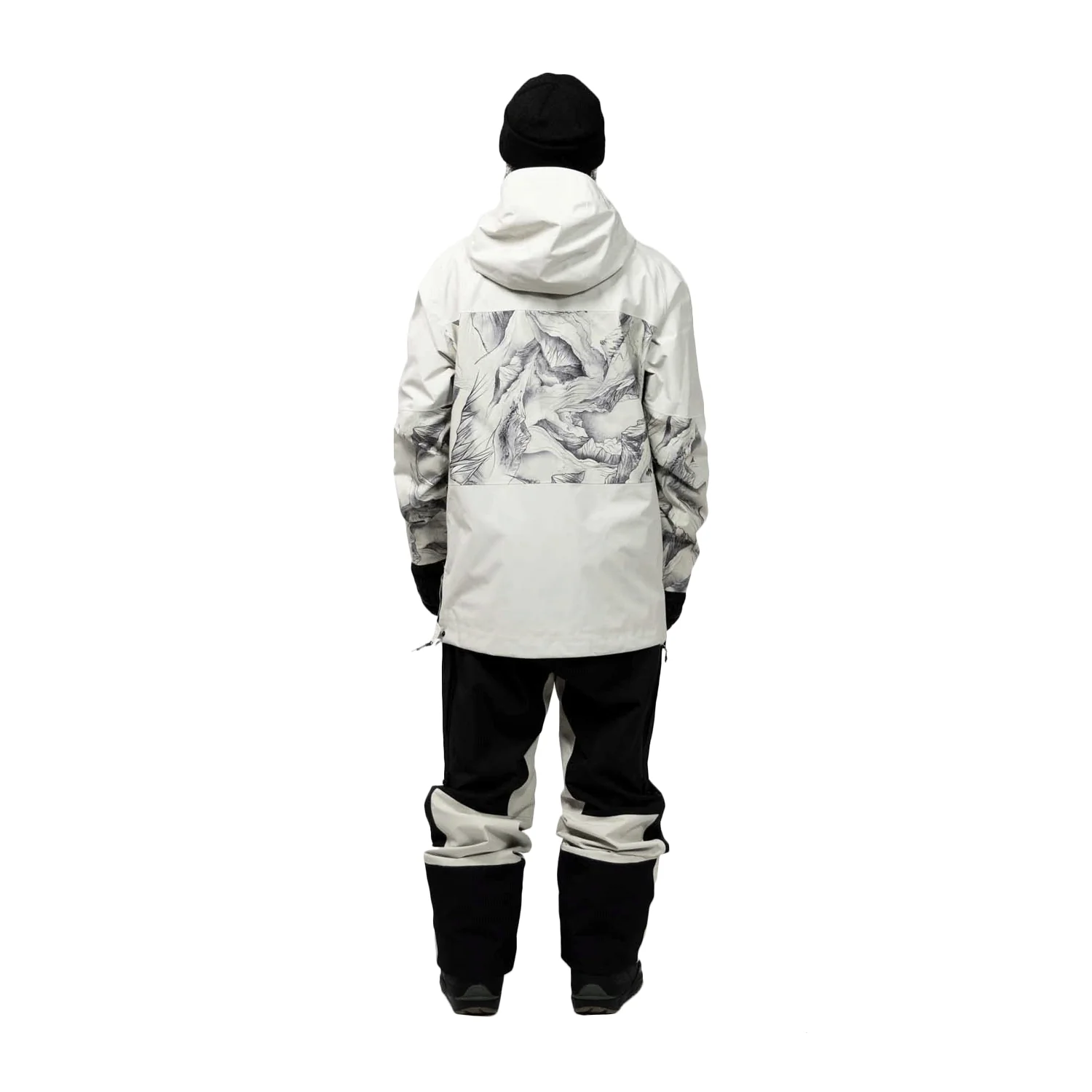 Jones Men's Mtn Surf Anorak Jacket 2024 Glacier Print/Mineral Grey - Image 2