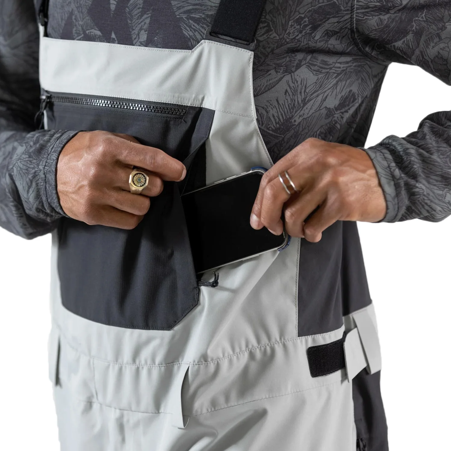 Jones Men's MTN Surf Bib Pant 2023 Frosti Blue - Image 3