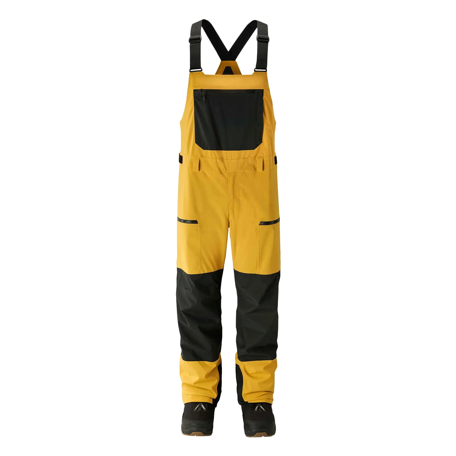 Jones Men's Mtn Surf Recycled Bib Pant 2024 Sunrise Gold/Stealth Black - Image 3