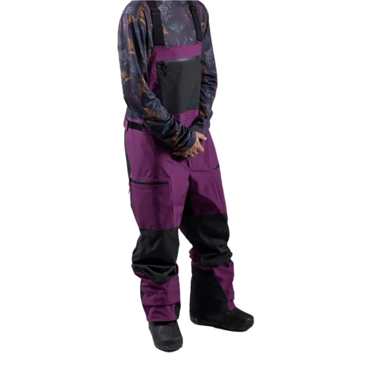 Jones Men's MTN Surf Recycled Bib Pant 2025 Deep Purple - Image 3