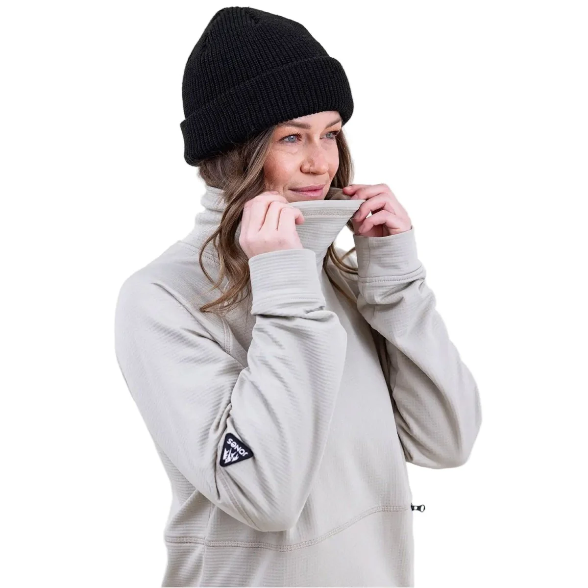 Jones Women's Flagship Recycled Grid 1/2 Zip Anorak 2026 Smoke Gray - Image 4