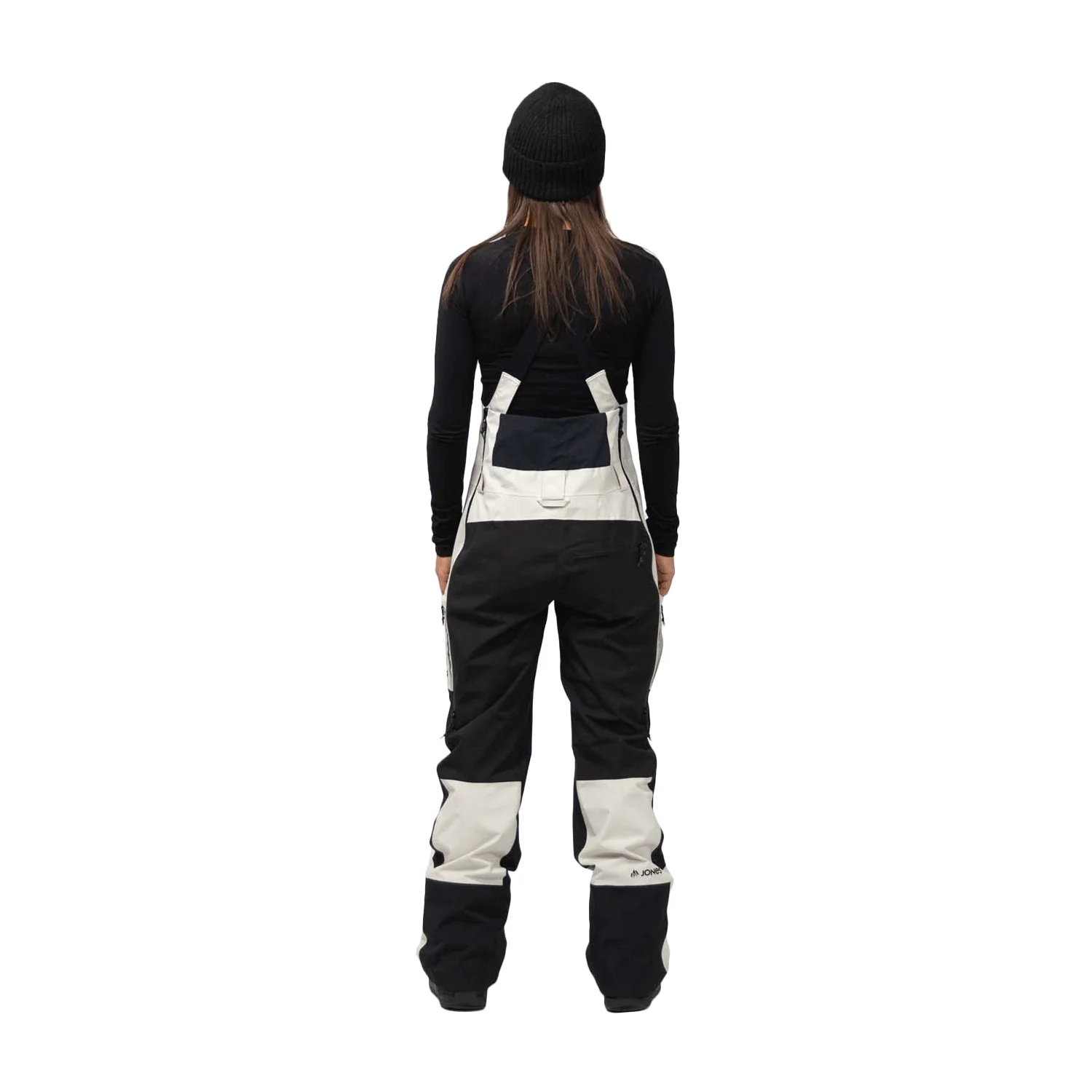 Jones Women's Mtn Surf Recycled Bib Pant 2024 Mineral Grey/Stealth Grey - Image 2