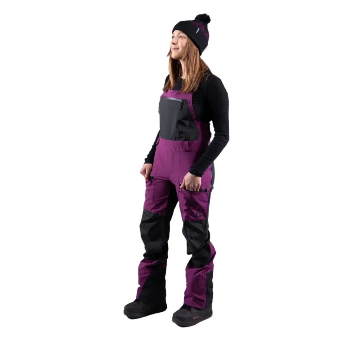 Jones Women's MTN Surf Recycled Bib Pant 2025 Deep Purple - Image 2