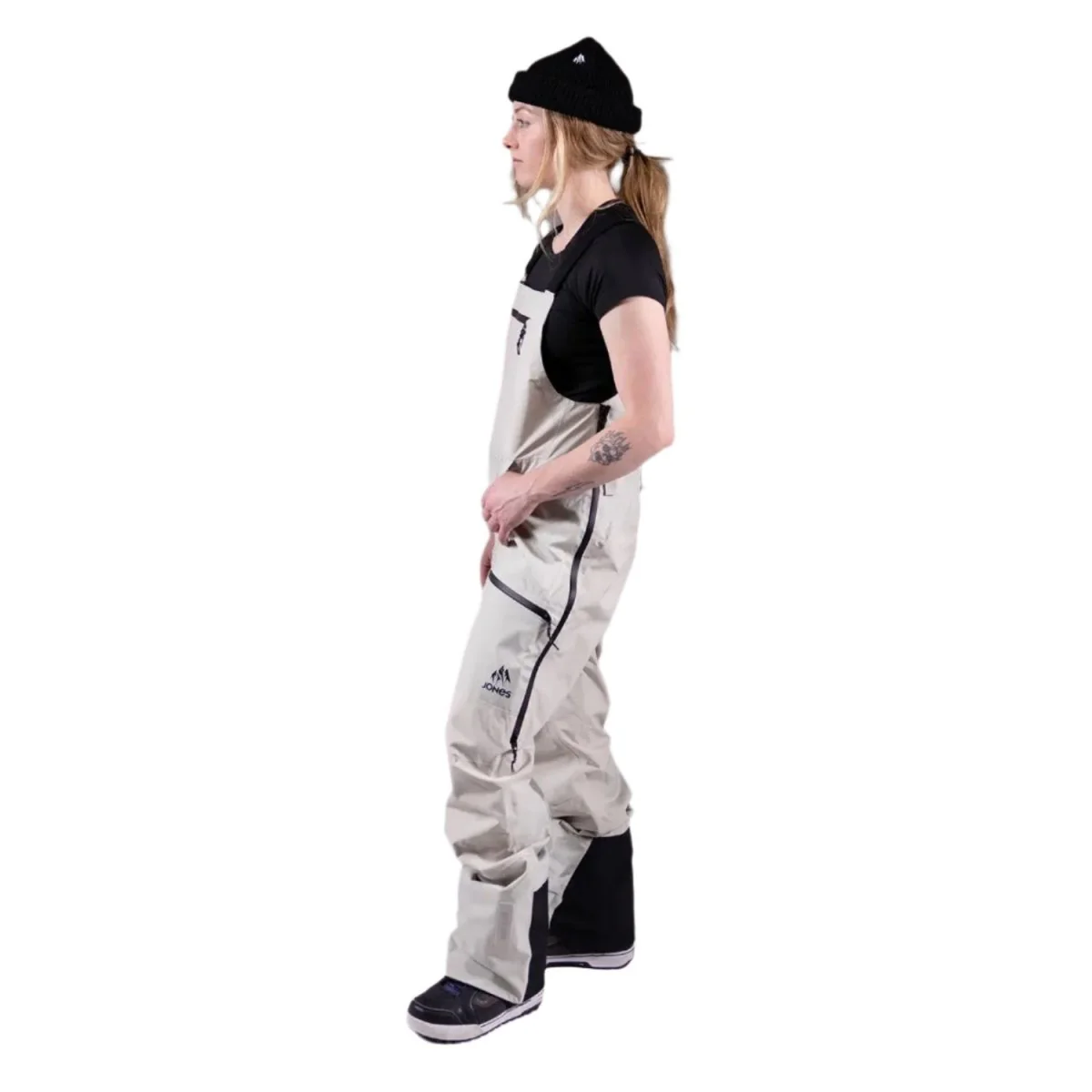 Jones Women's MTN Surf Recycled Bib Pant 2025 Smoke Grey - Image 3