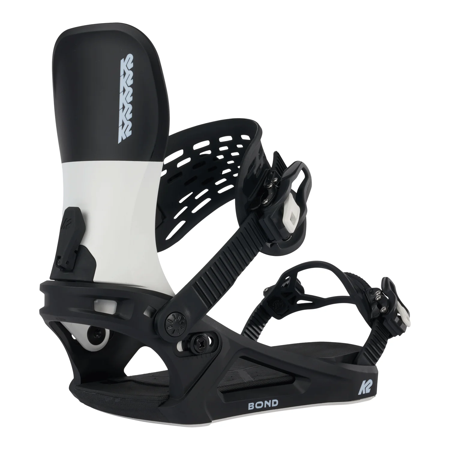 K2 Men's Bond Snowboard Bindings 2024 Black/White - Image 2