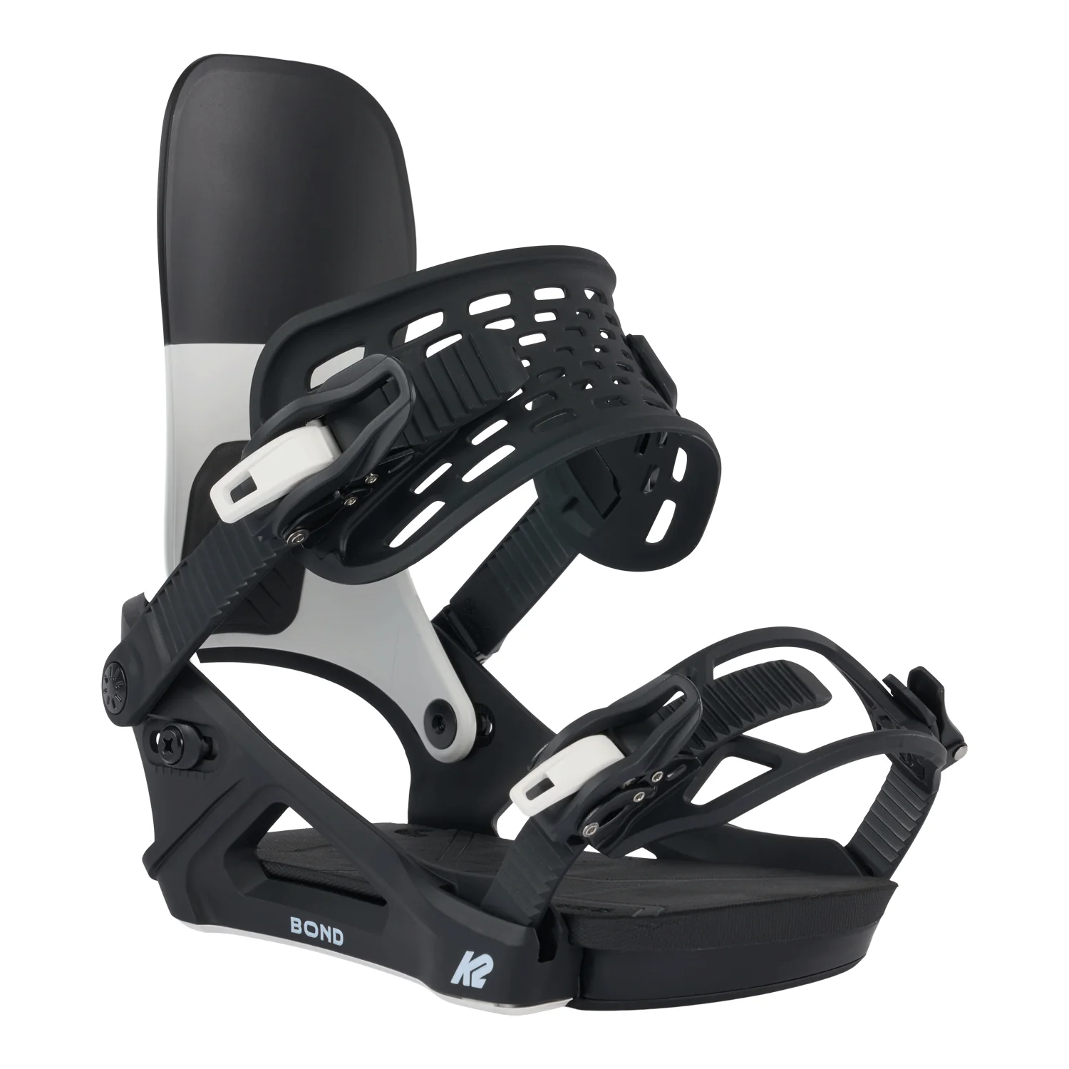 K2 Men's Bond Snowboard Bindings 2024 Black/White - Image 3