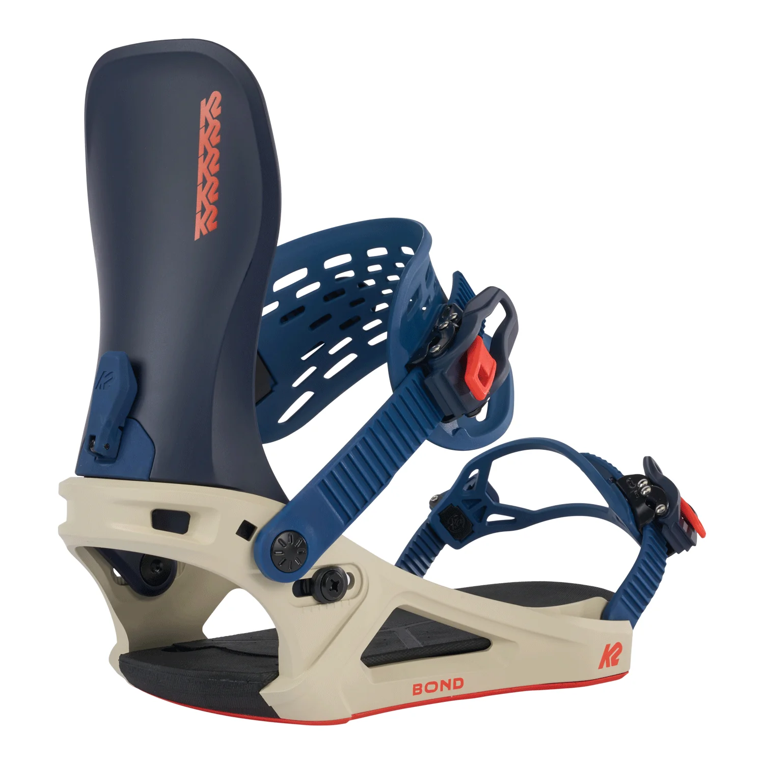 K2 Men's Bond Snowboard Bindings 2024 Tan/Navy - Image 2