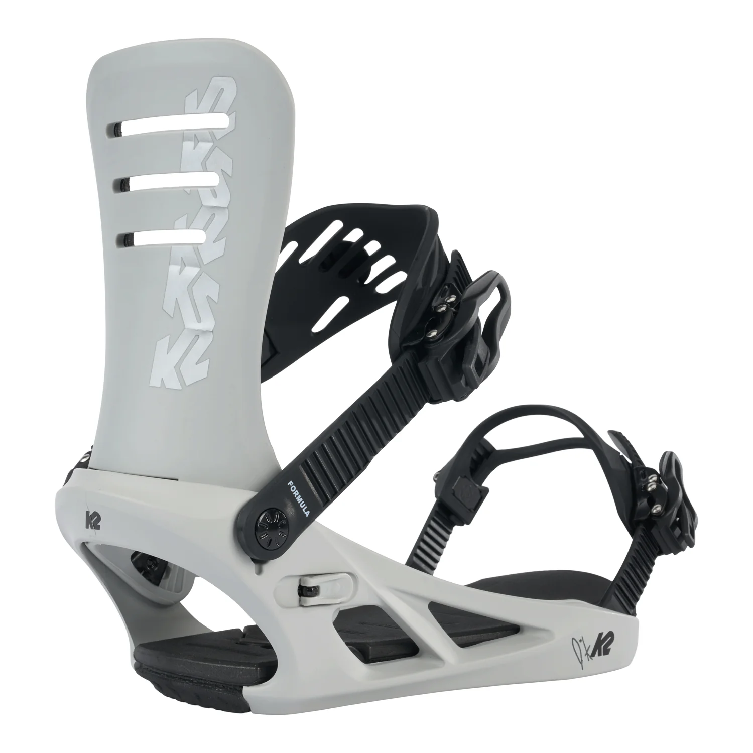 K2 Men's Formula Snowboard Bindings 2024 White/Jake Kuzyk - Image 2