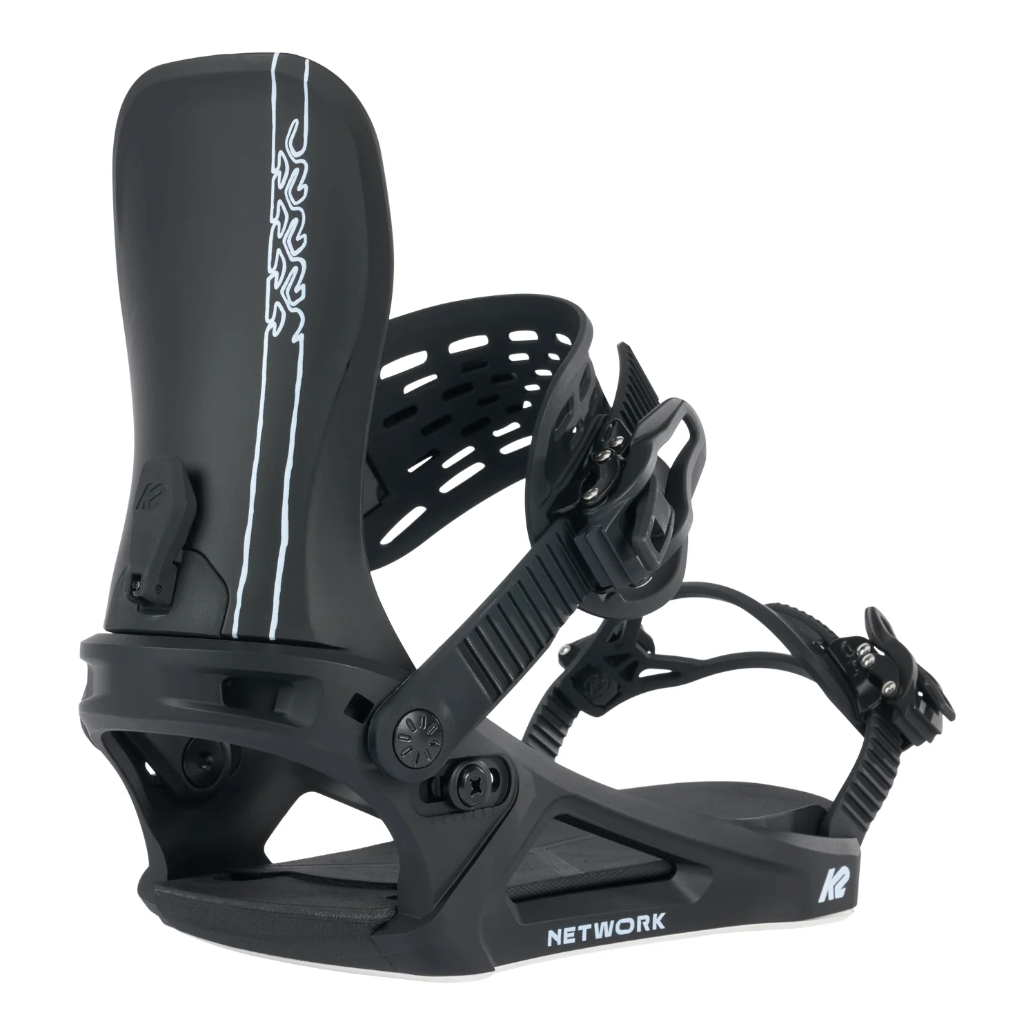 K2 Women's Network Snowboard Bindings 2024 Black - Image 2
