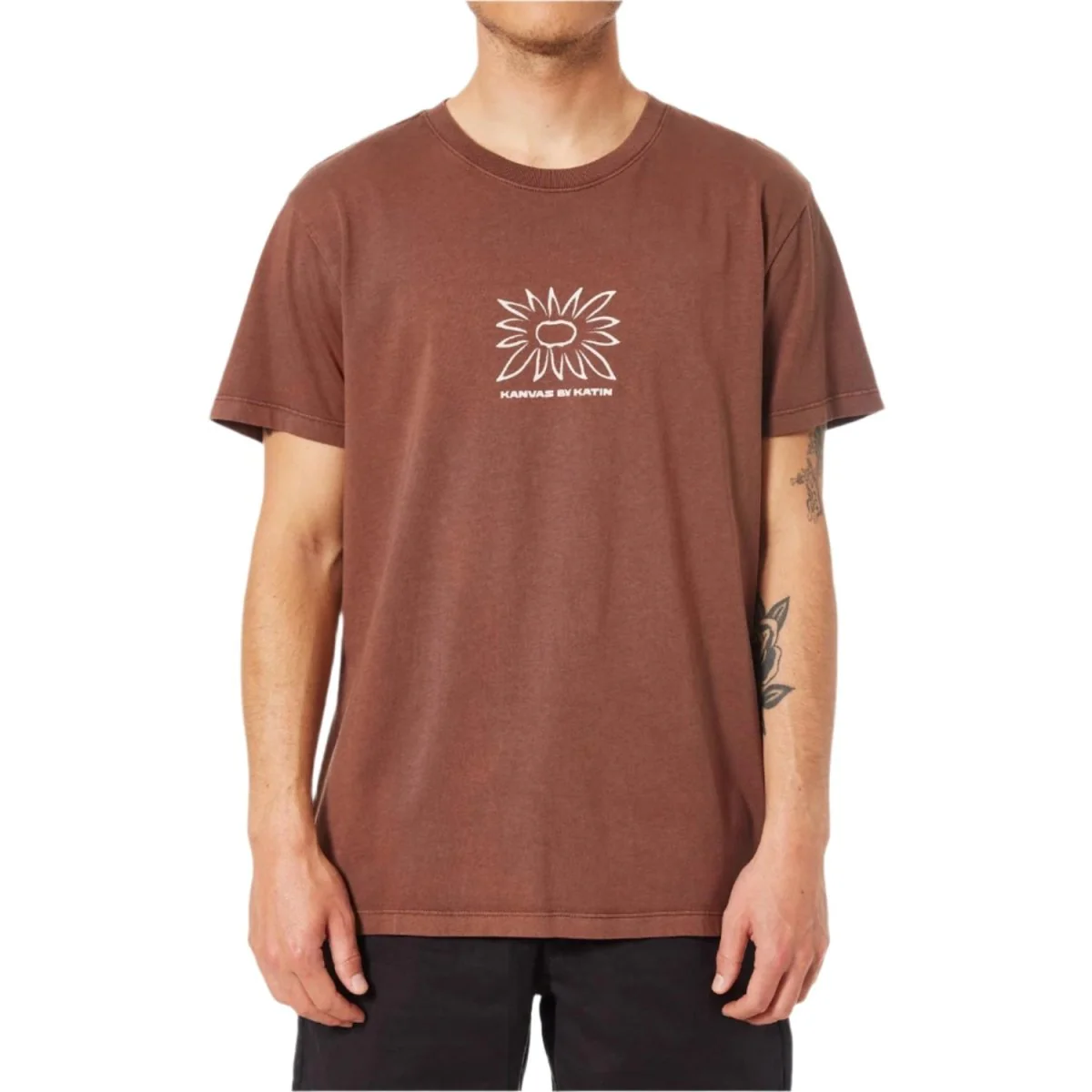 Katin Men's Anemone T-Shirt Brown Pigment Dye - Image 2