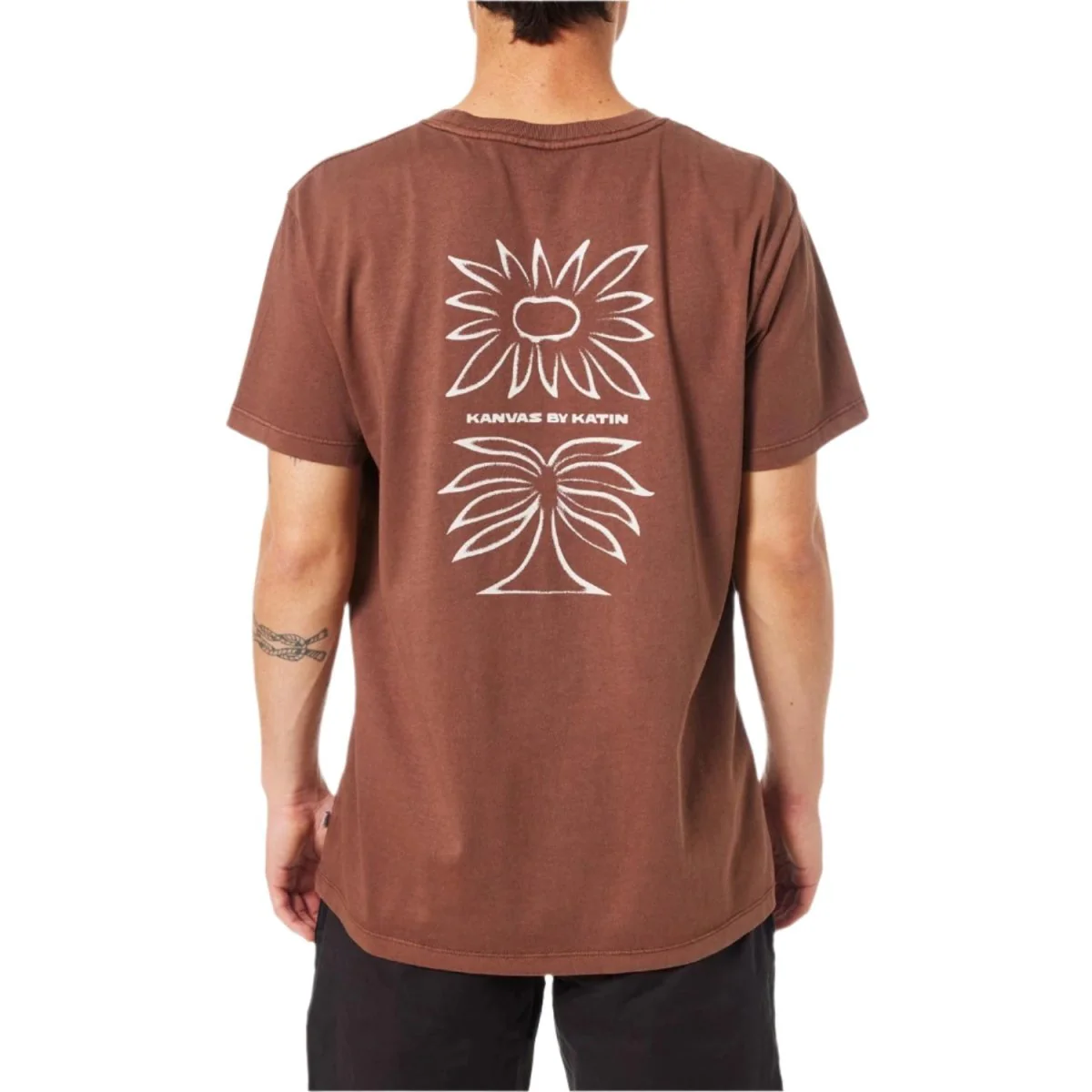 Katin Men's Anemone T-Shirt Brown Pigment Dye - Image 3