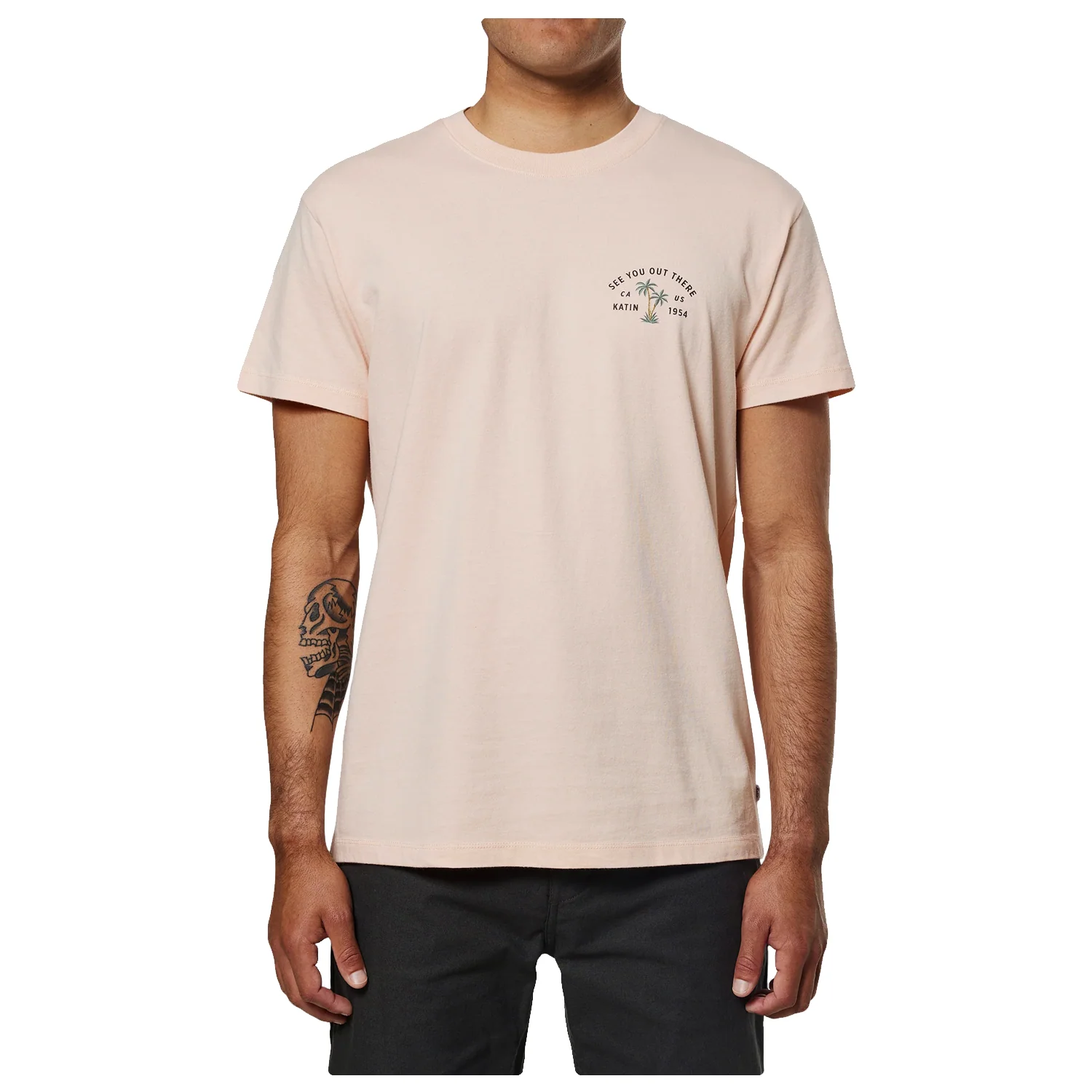 Katin Men's Bermuda T Shirt Pink Sand Wash - Image 2