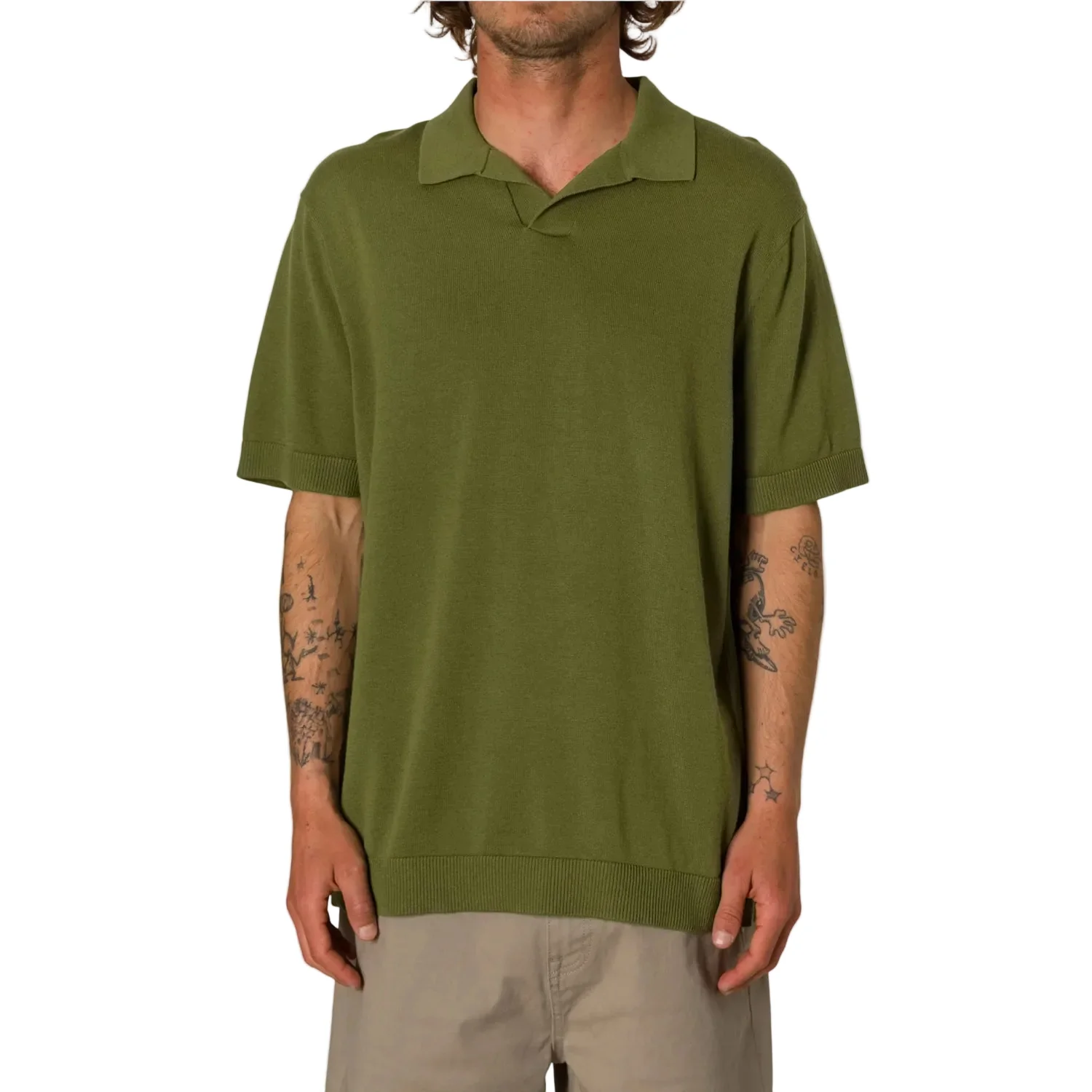 Katin Men's Sherman Knit Polo Shirt Olive - Image 2