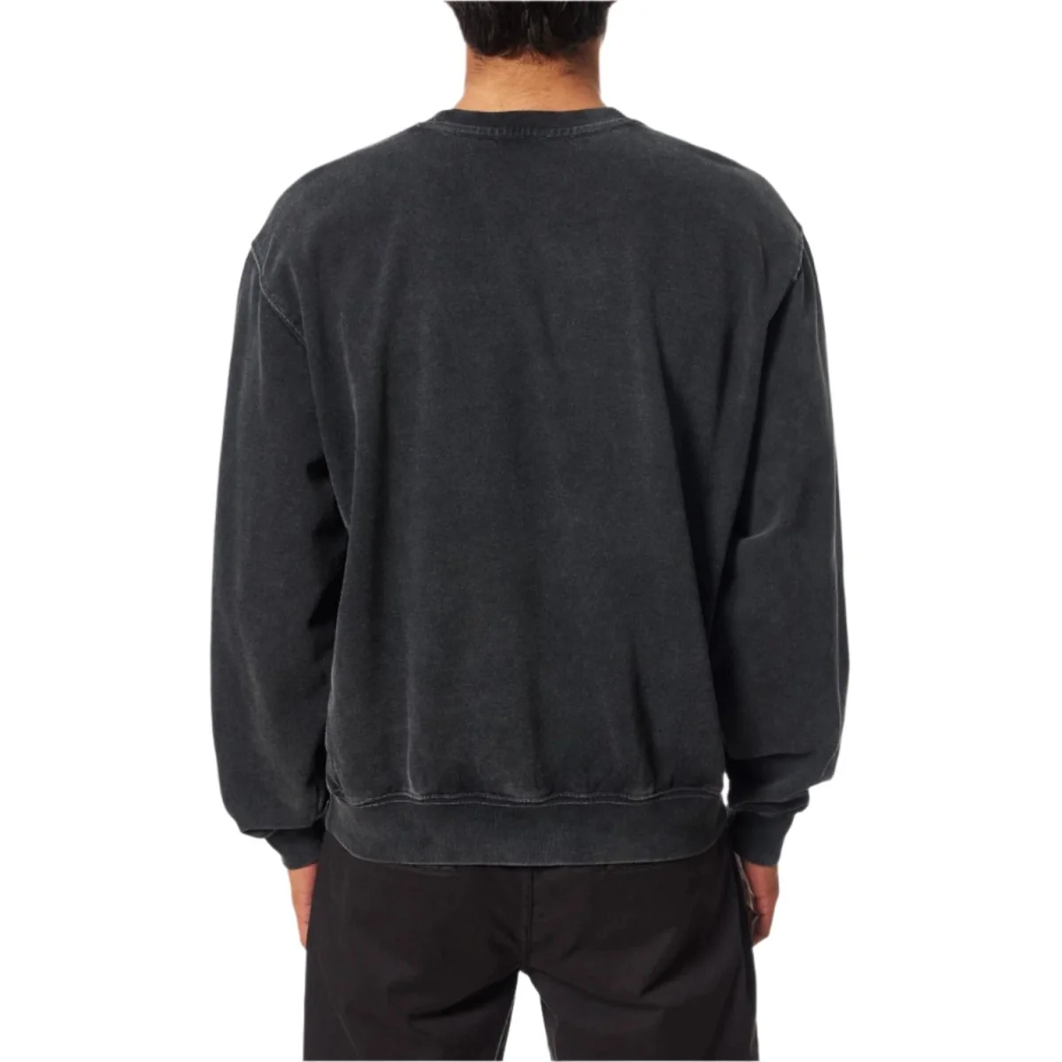 Katin Men's Swirl Embroidered Crewneck Black Sand Wash - Image 3