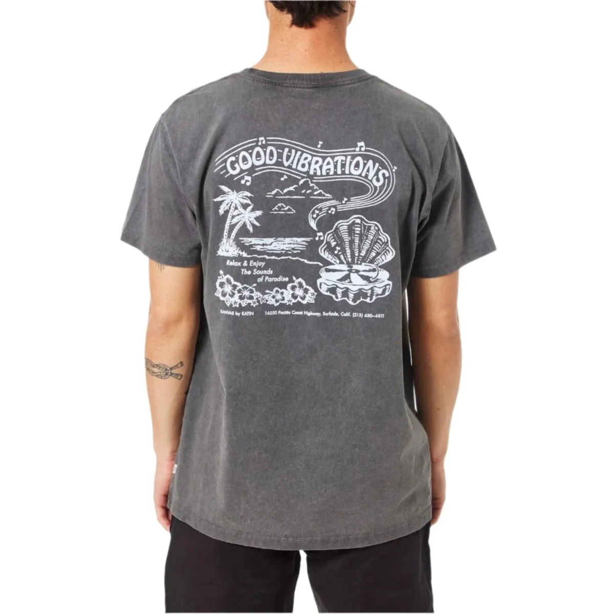 Katin Men's Vibrations T-Shirt Black Sand Wash - Image 3