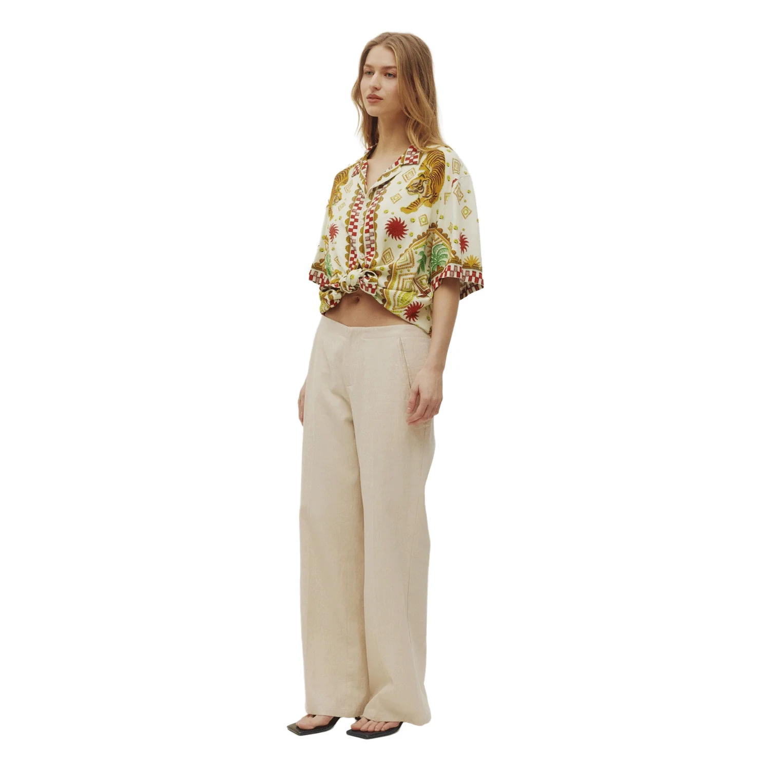 Kuwalla-Tee Women's Beach Shirt Tiger Cream - Image 2