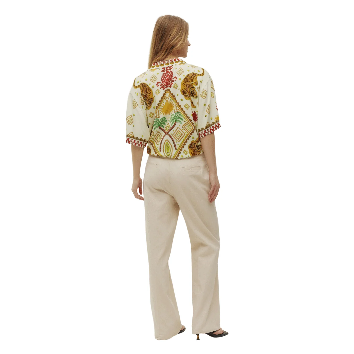 Kuwalla-Tee Women's Beach Shirt Tiger Cream - Image 4