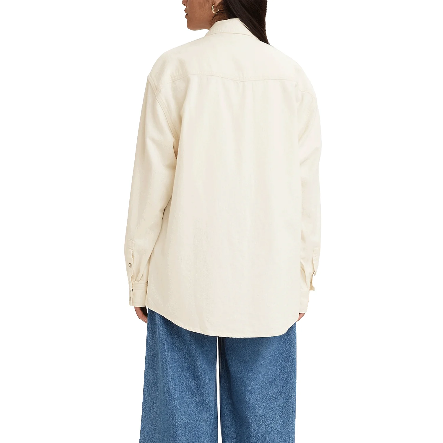Levis Dorsey XL Western Shirt Women Tan Rinse - Image 2