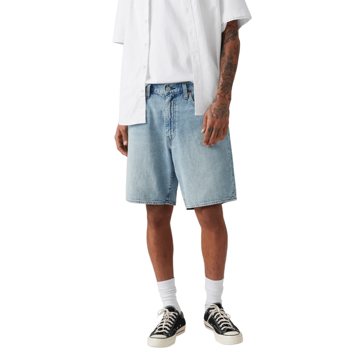 Levis Men's 468 Loose Rewrite Hope Short Light Indigo - Image 2