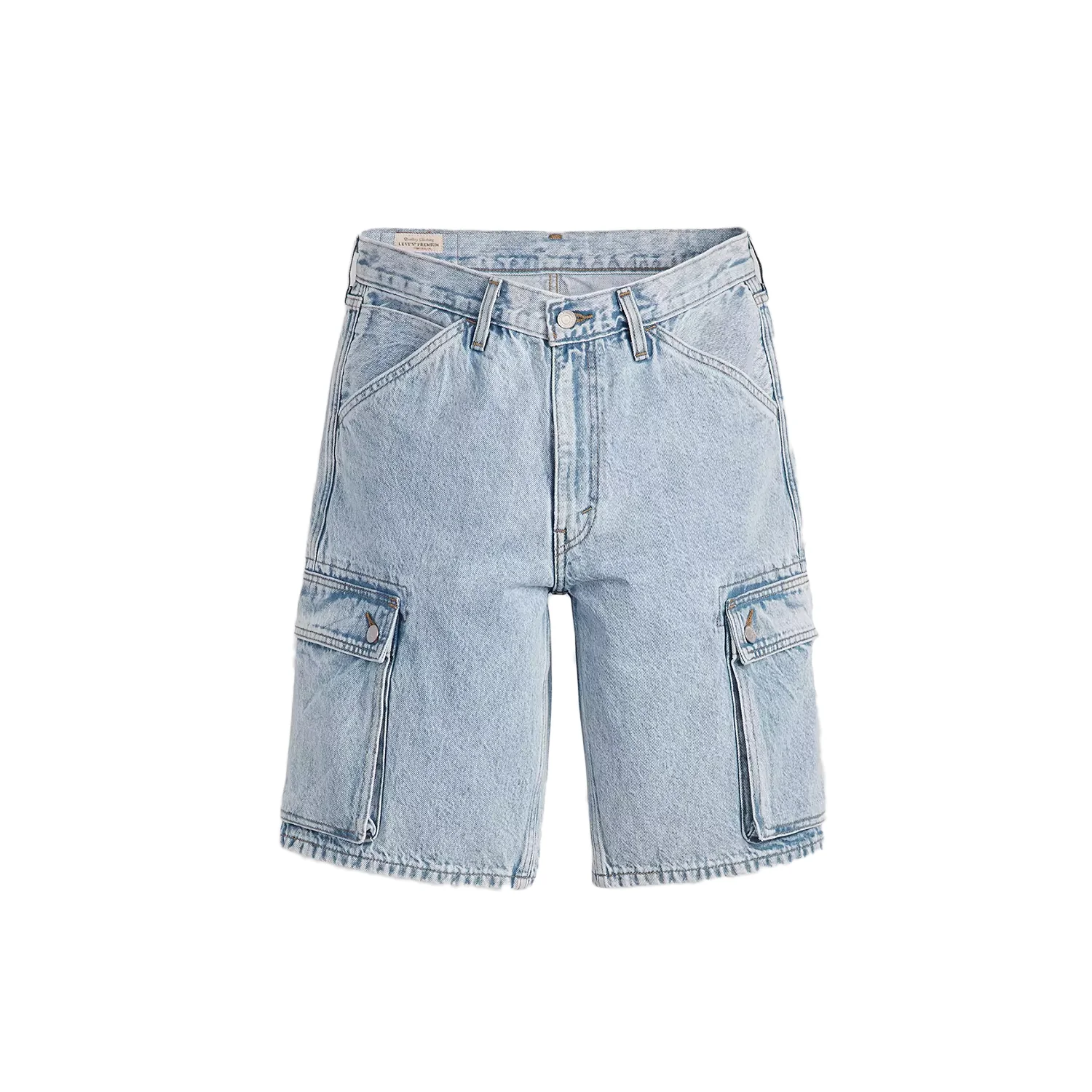 Levis Men's 478 Baggy Cargo Short My Pockets Full Light Indigo - Image 2