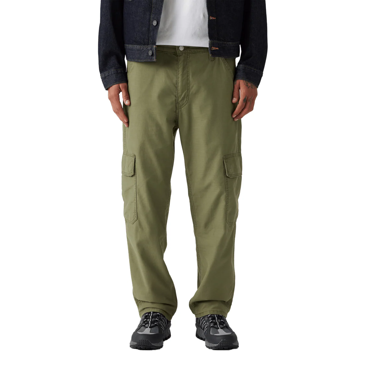 Levis Men's 568 Loose Straight Cargo Pant Ivy Green - Image 3