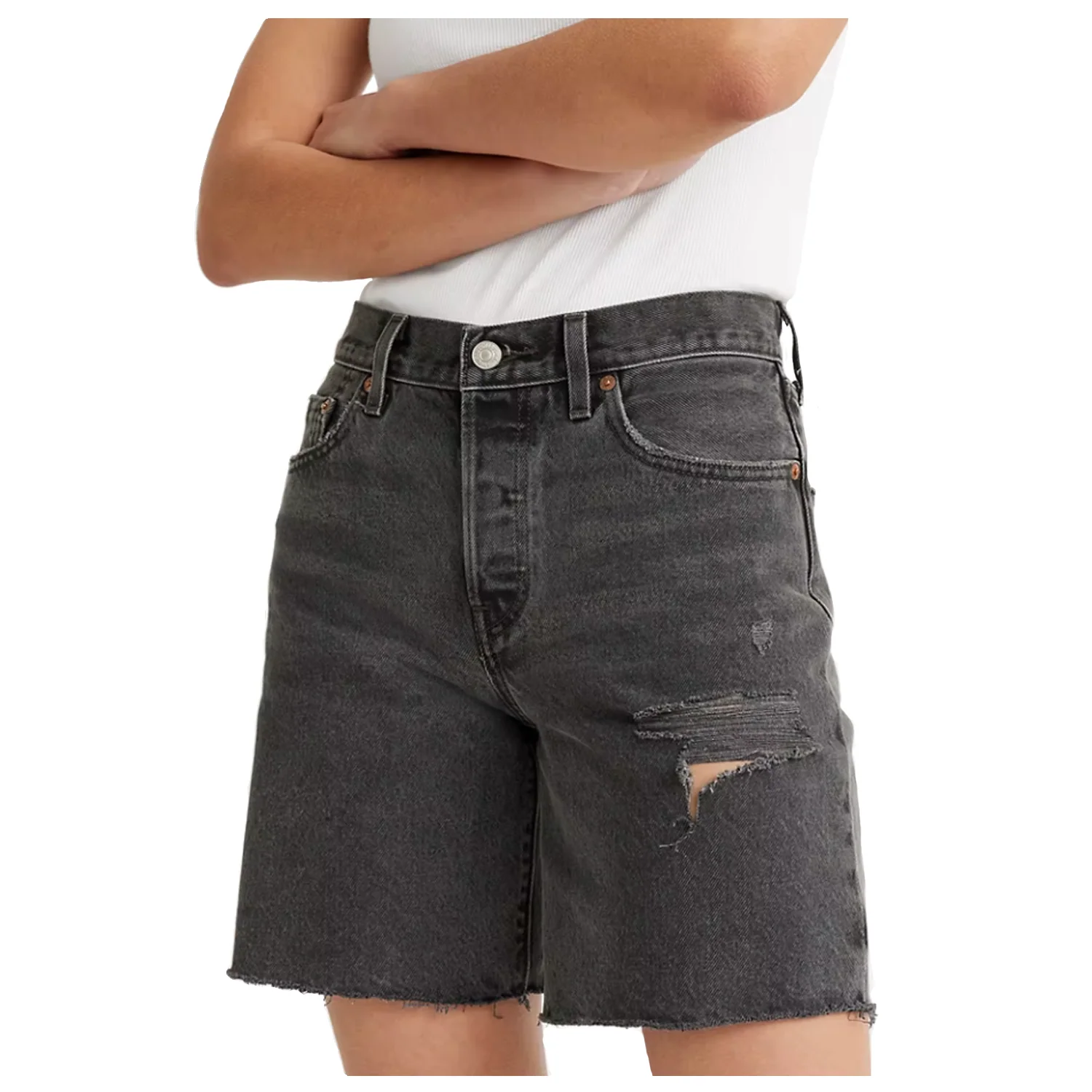 Levis Women's 501 90's Short Beach Cut No DX - Image 5