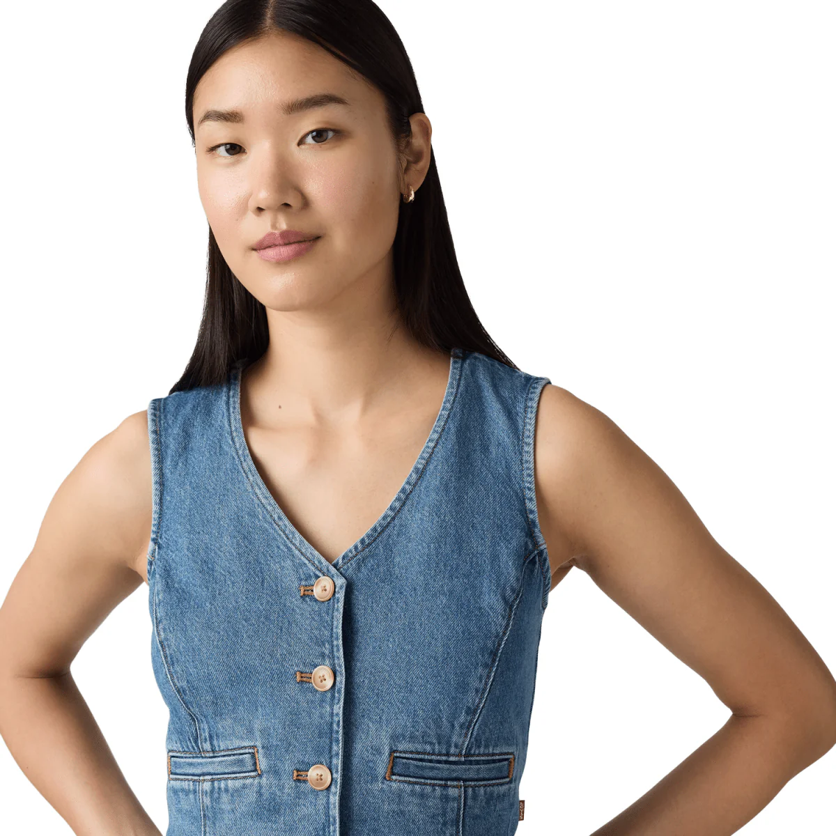 Levis Women's Amore Denim Vest Cause And Effect - Image 3