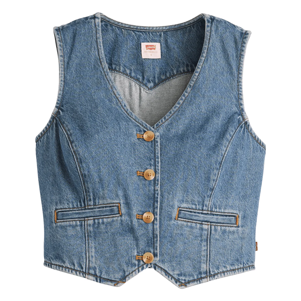 Levis Women's Amore Denim Vest Cause And Effect - Image 4