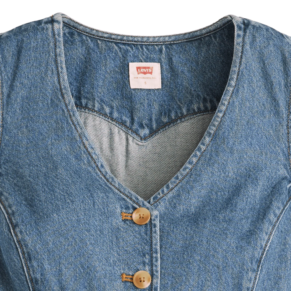 Levis Women's Amore Denim Vest Cause And Effect - Image 5