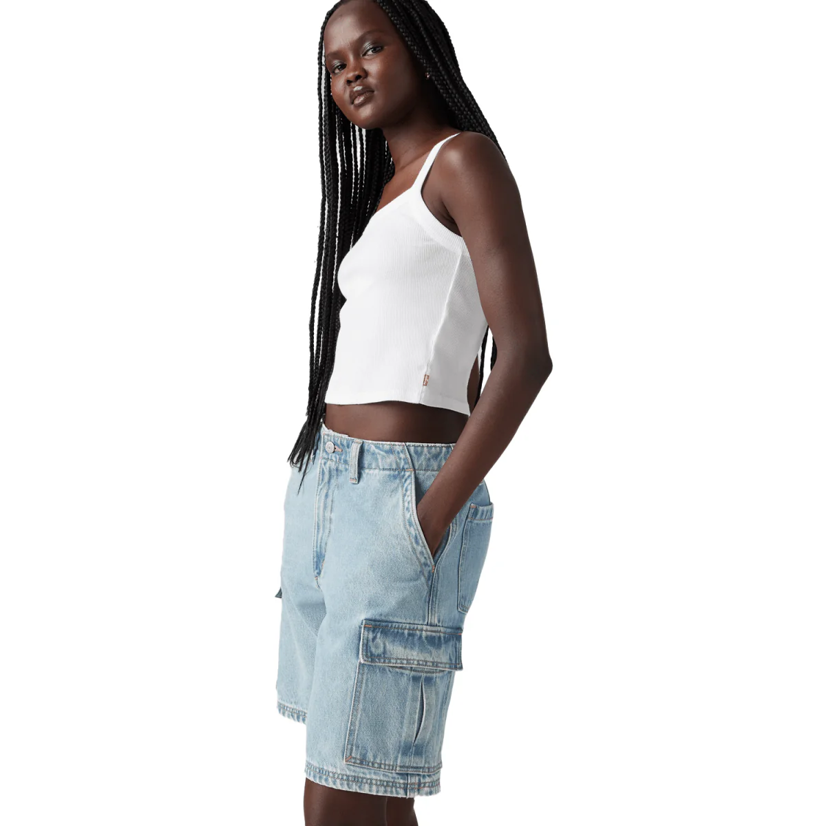 Levis Women's Baggy Cargo Short Too Clean - Image 3