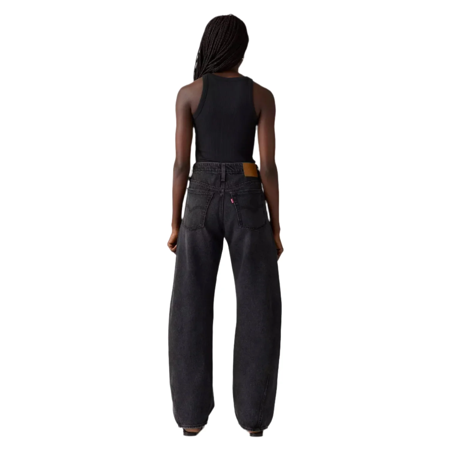 Levis Women's Baggy Dad Jean Barrel Rebel Edge Black - Image 3