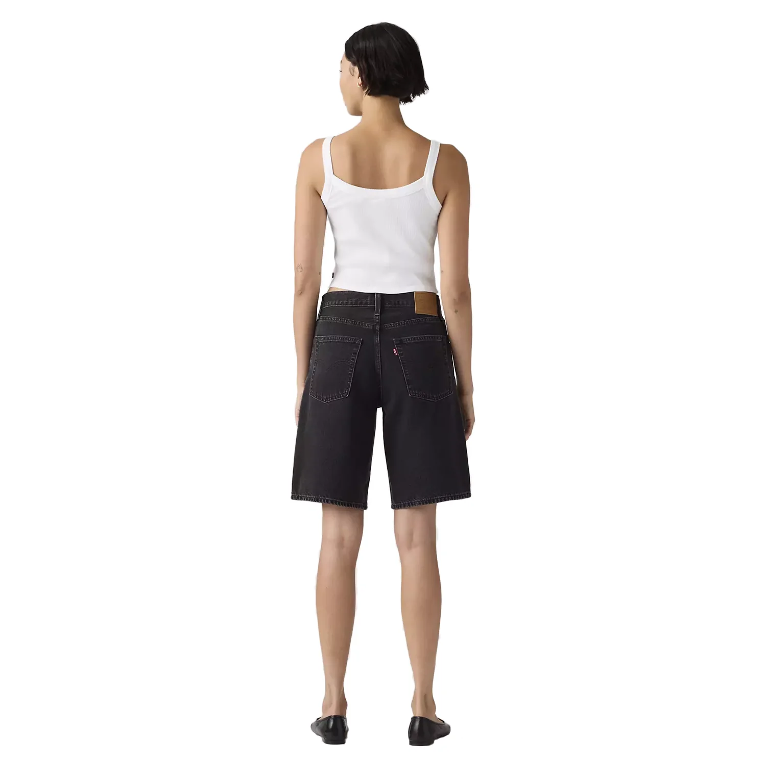 Levis Women's Baggy Dad Jort Open Mind Black - Image 2