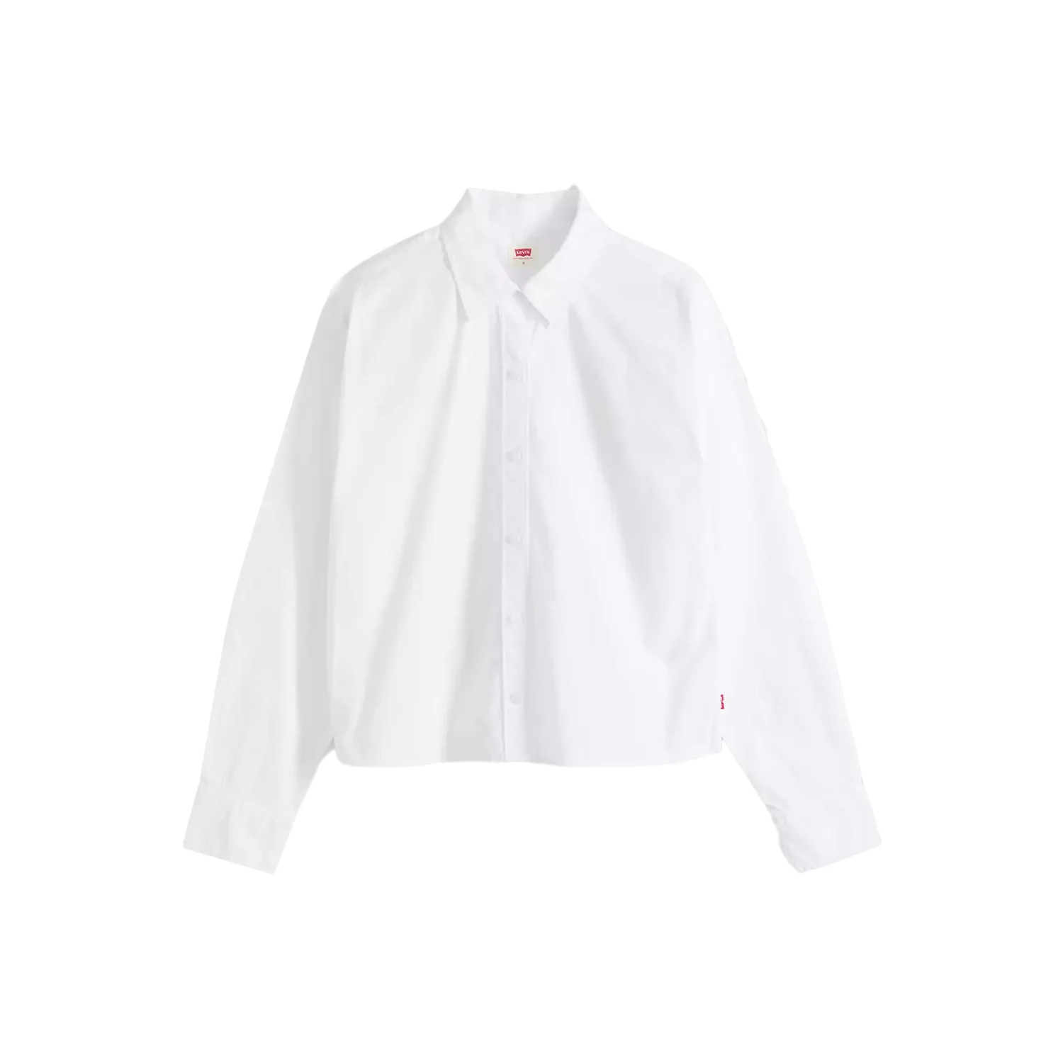 Levis Women's Cropped Harlie Shirt Bright White - Image 3