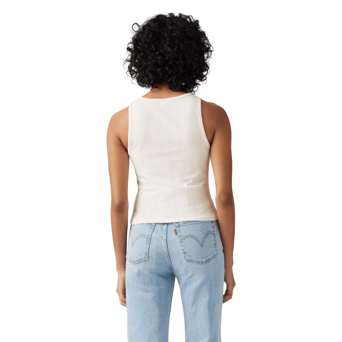 Levis Women's Dry Goods Pointelle Tank Gardenia Neutral - Image 2