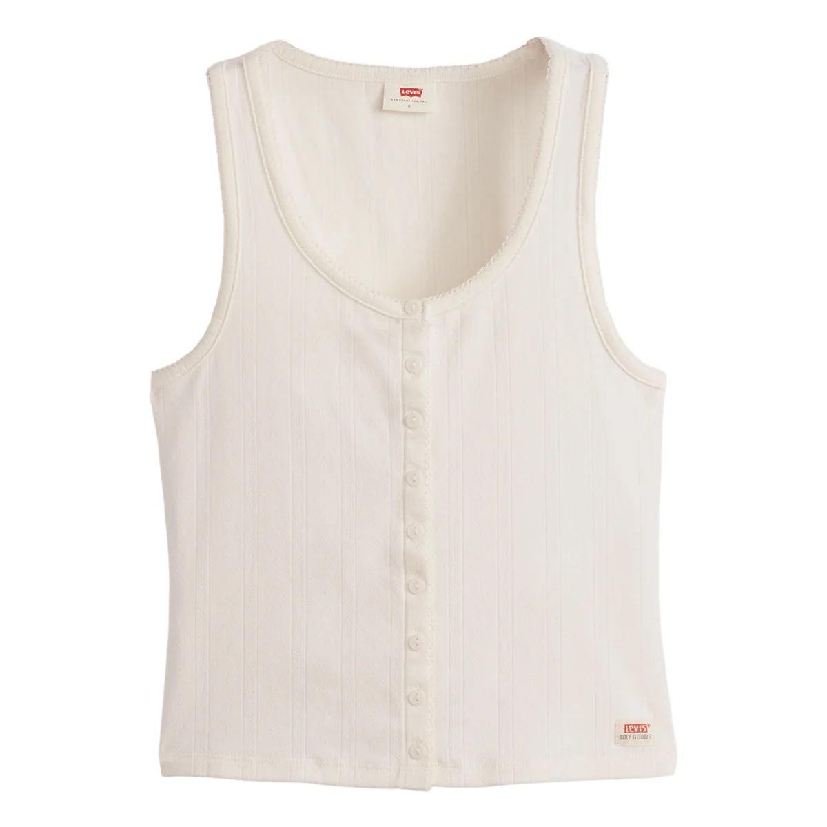 Levis Women's Dry Goods Pointelle Tank Gardenia Neutral - Image 3