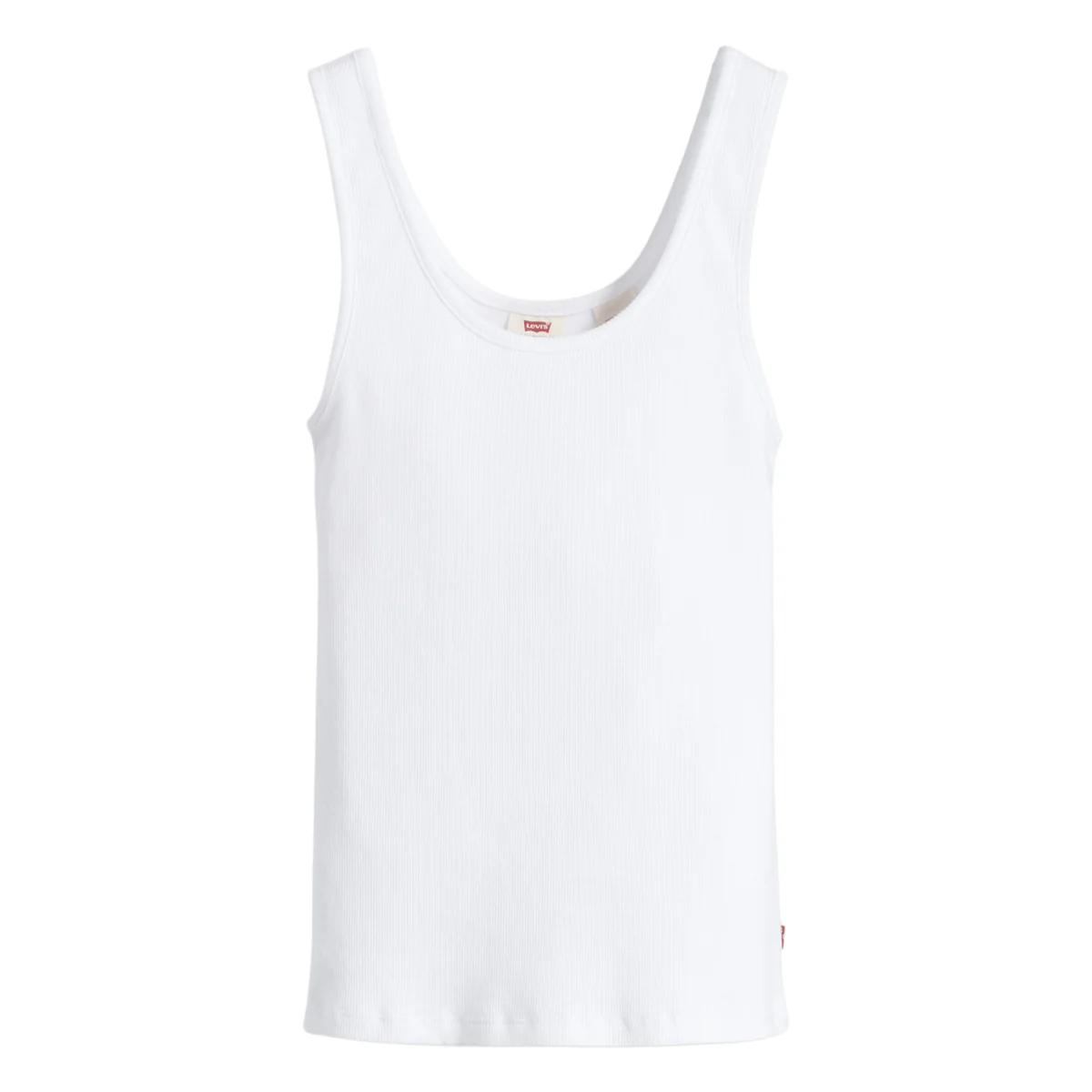 Levis Women's Essential Rib Tank White Neutral - Image 3