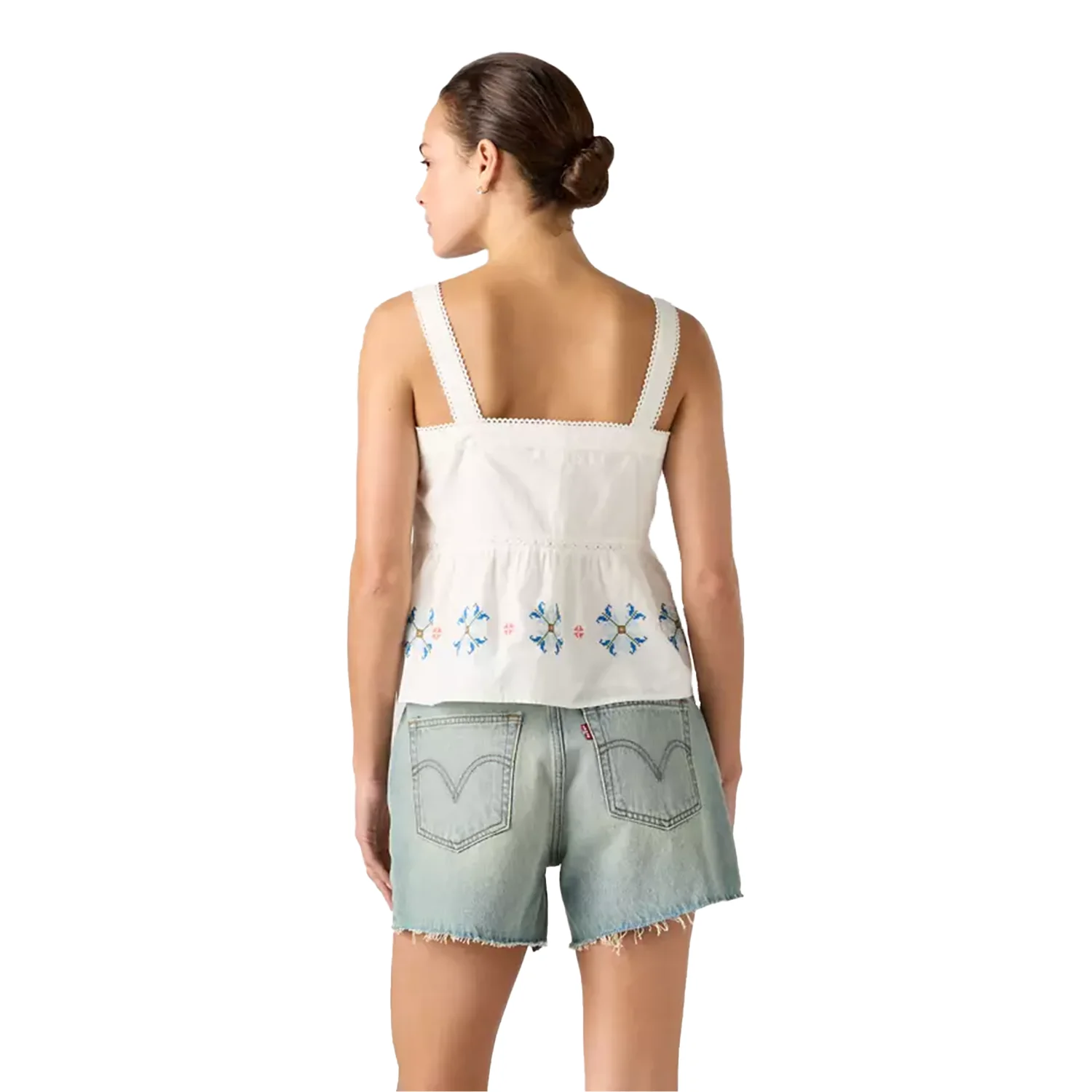 Levis Women's Mimi SL Blouse Cloud Dancer Smaller Floral - Image 2