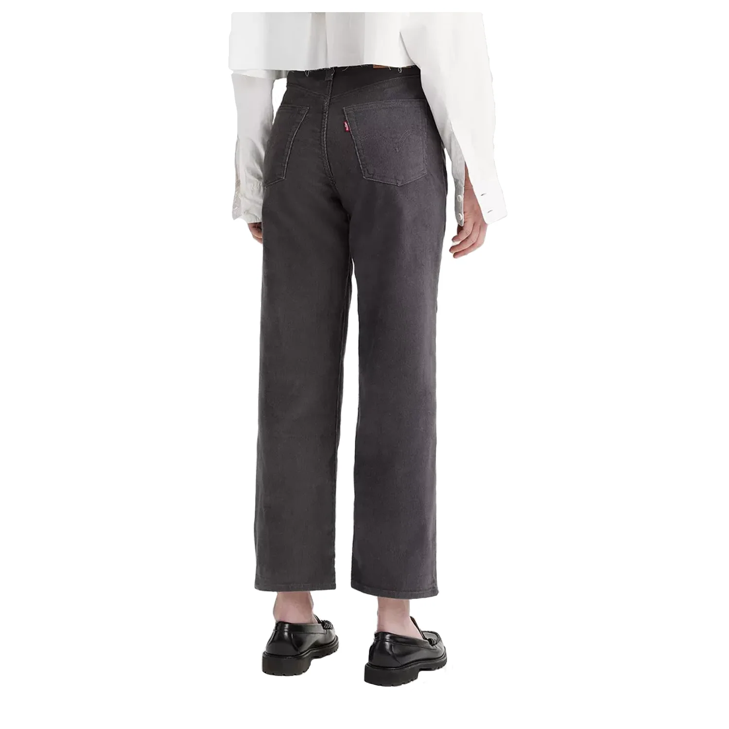 Levis Women's Ribcage Straight Ankle Zip Jean Blackened Pearl - Image 4