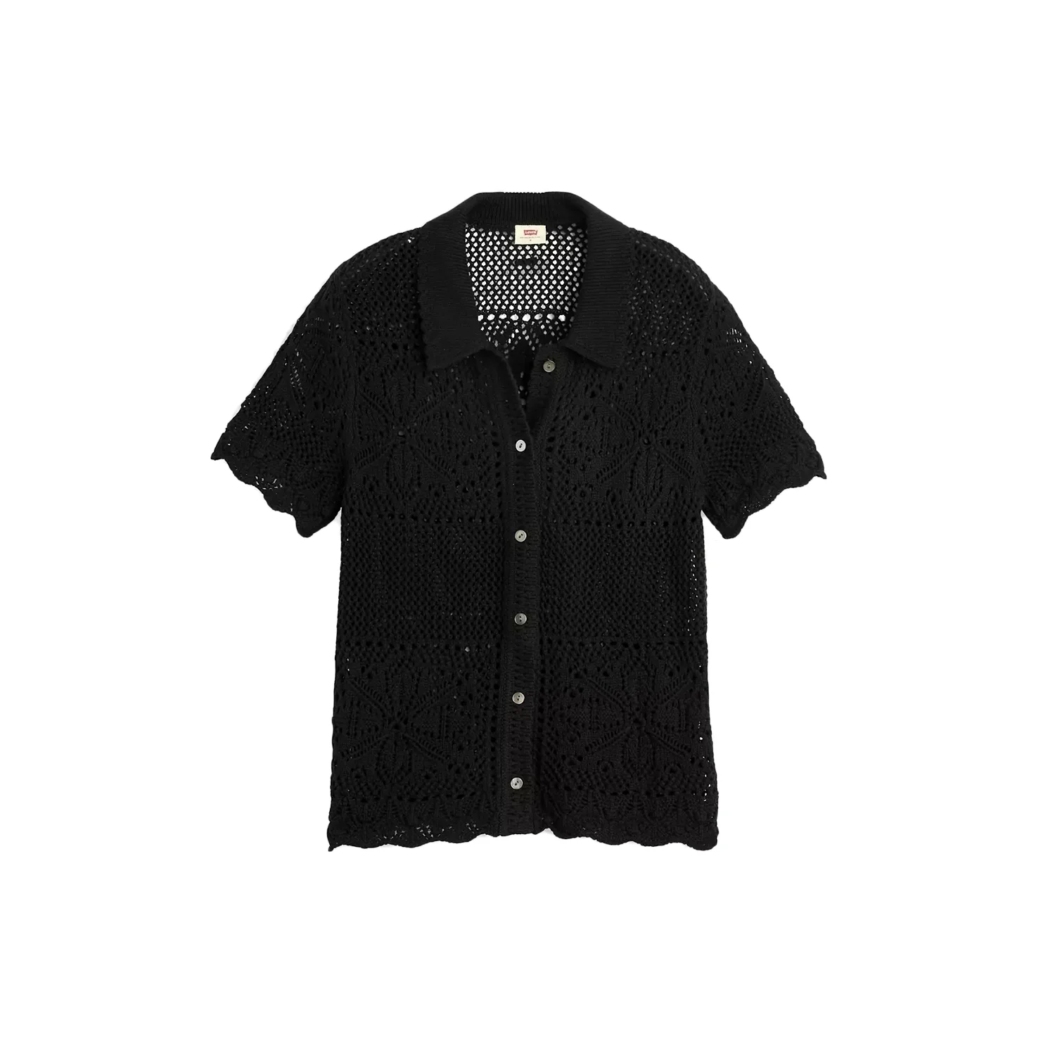 Levis Women's Susanna Floral Crochet Shirt Anthracite Night - Image 3
