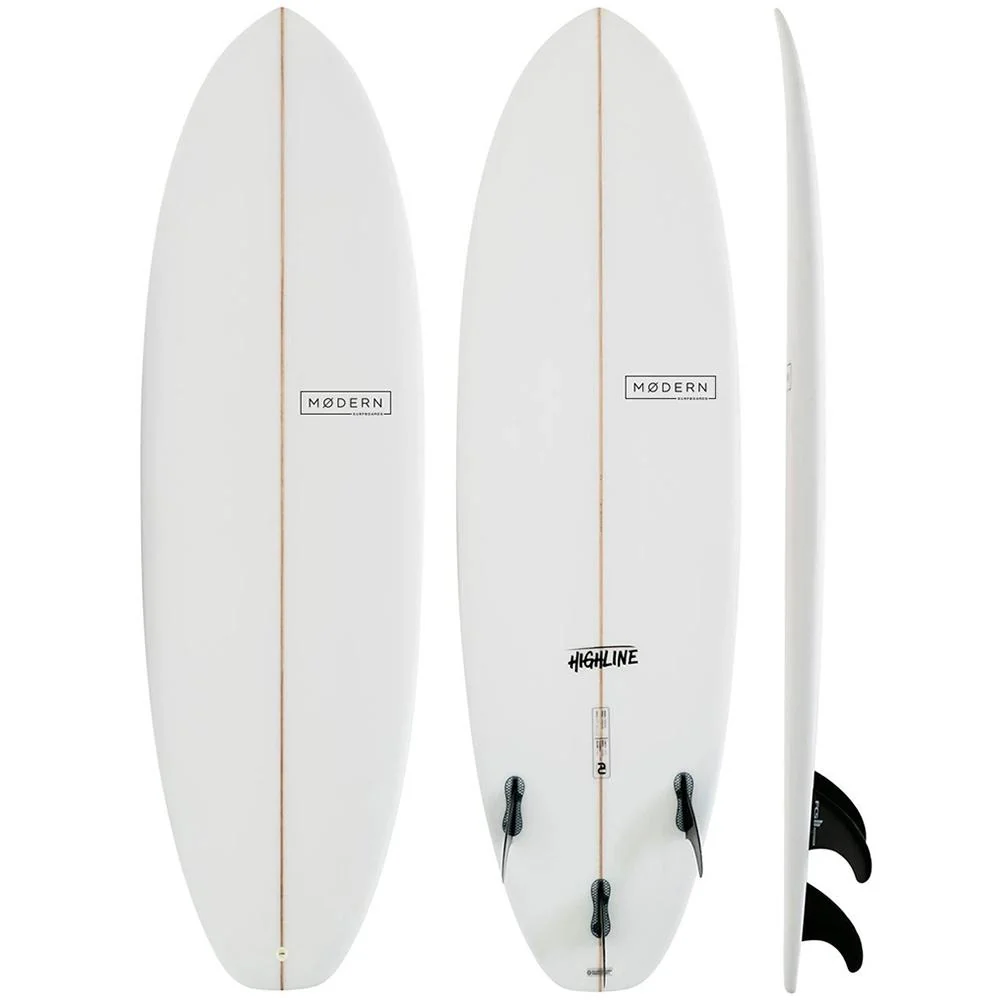Modern Highline PU Surfboard Clear 6'4"