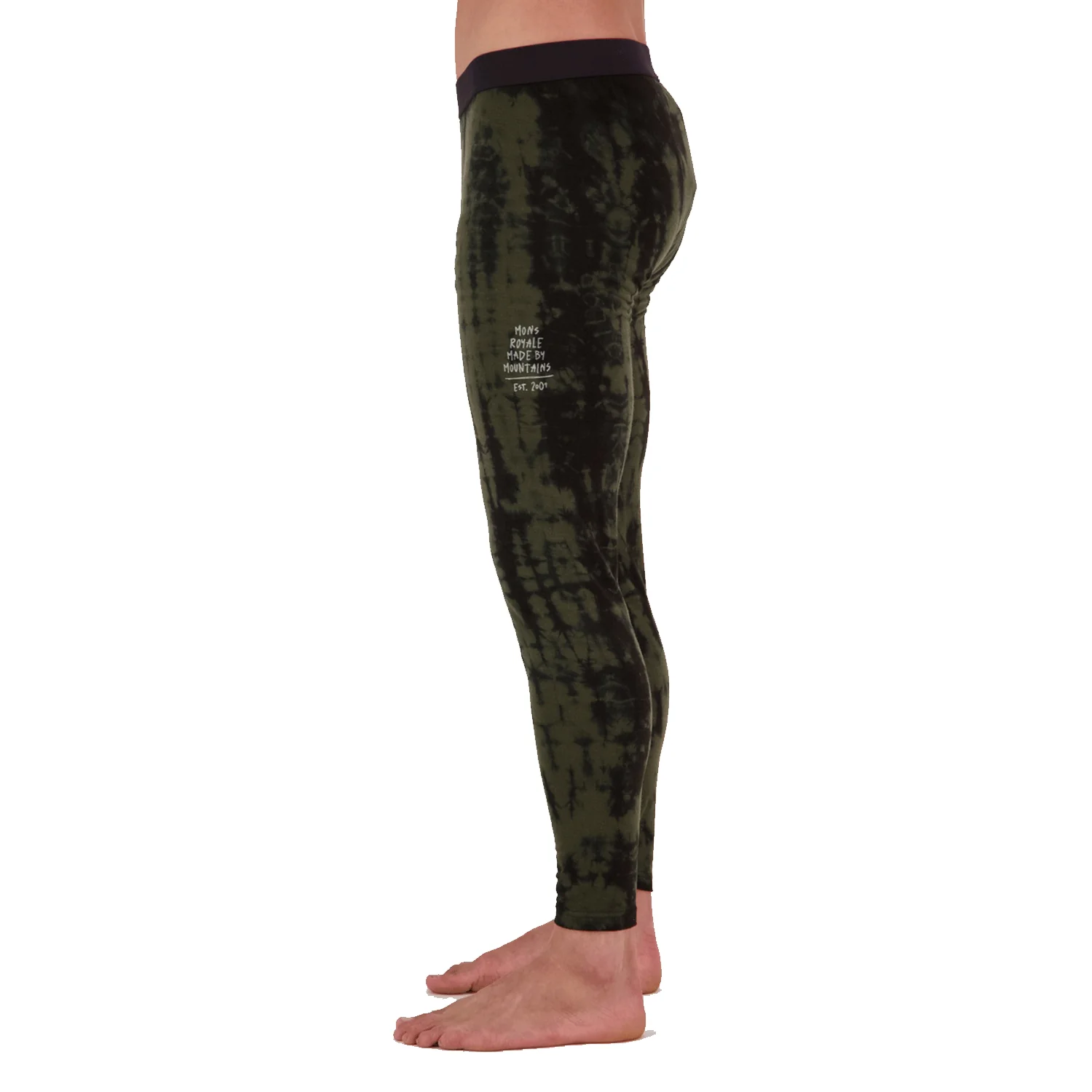 Mons Royale Men's Cascade Merino Flex 200 Pant Olive Tie Dye - Image 2