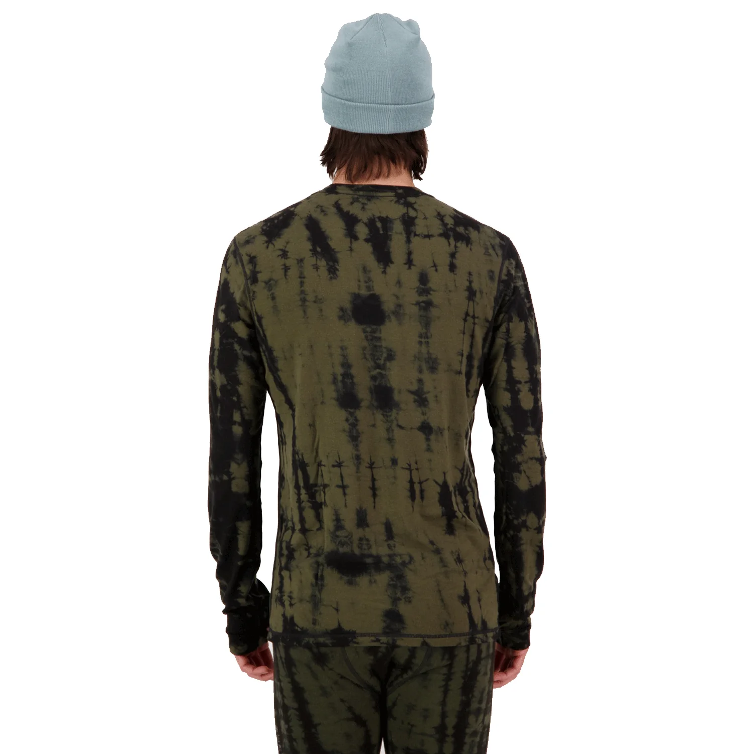Mons Royale Men's Cascade Merino Flex 200 Top Olive Tie Dye - Image 2