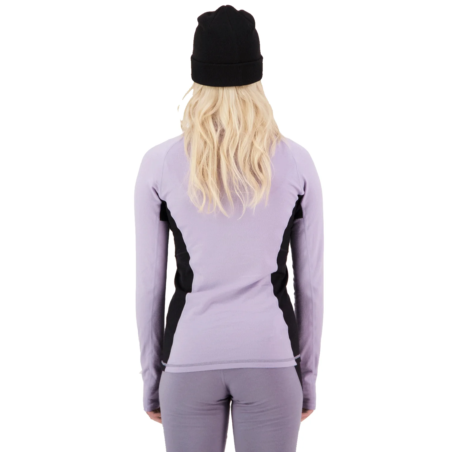 Mons Royale Women's Olympus 250 Merino Half Zip Top Thistle Cloud - Image 2
