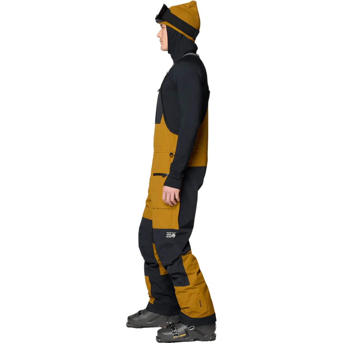 Mountain Hardwear Men's First Tracks Bib 2026 Olive Gold/Black - Image 2