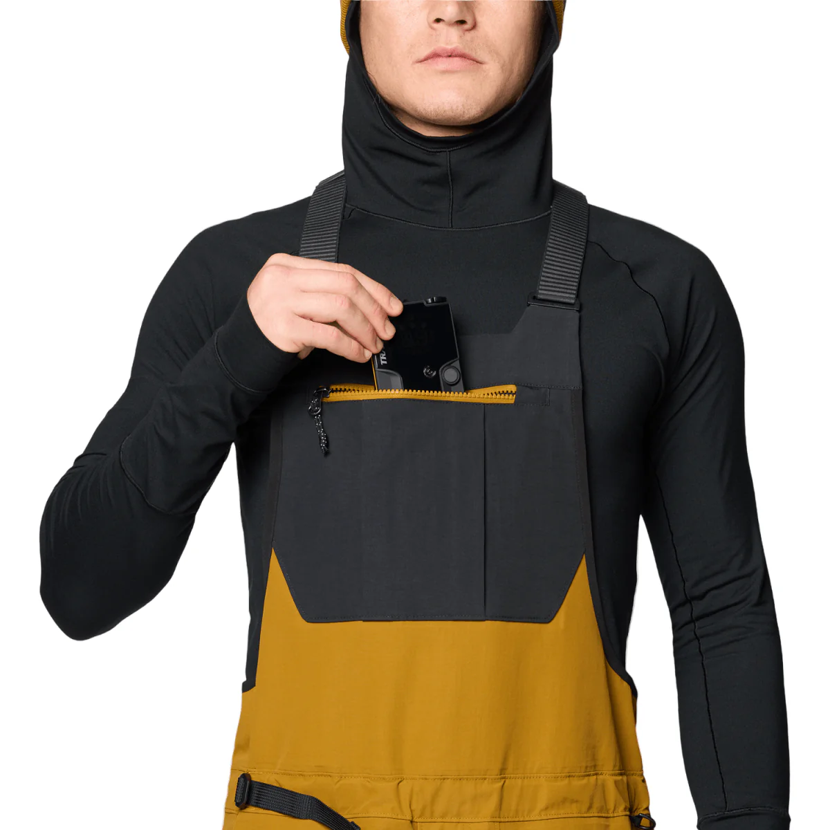 Mountain Hardwear Men's First Tracks Bib 2026 Olive Gold/Black - Image 4