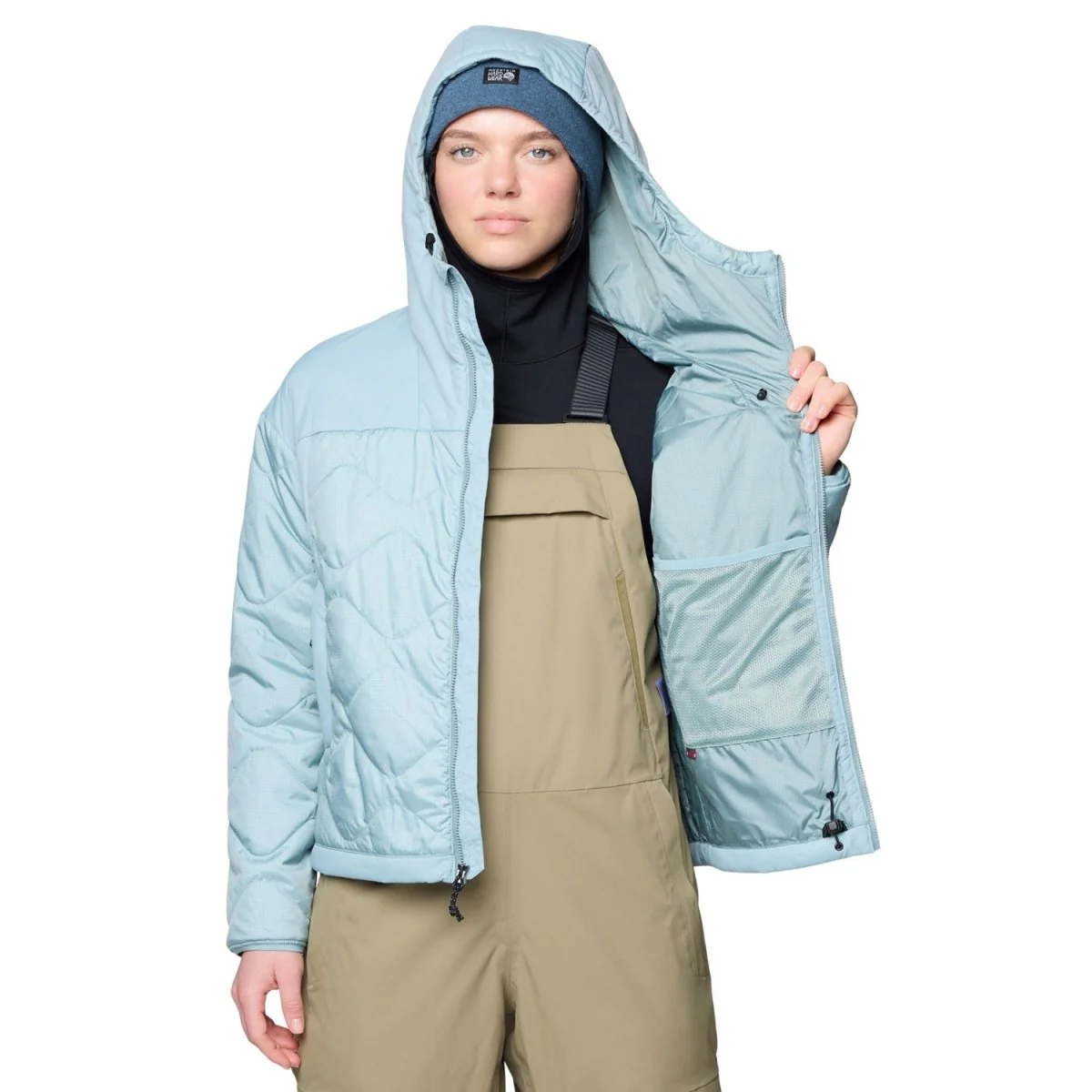 Mountain Hardwear Women's Après Pro Insulated Hooded Jacket 2026 Ice Shadow - Image 3